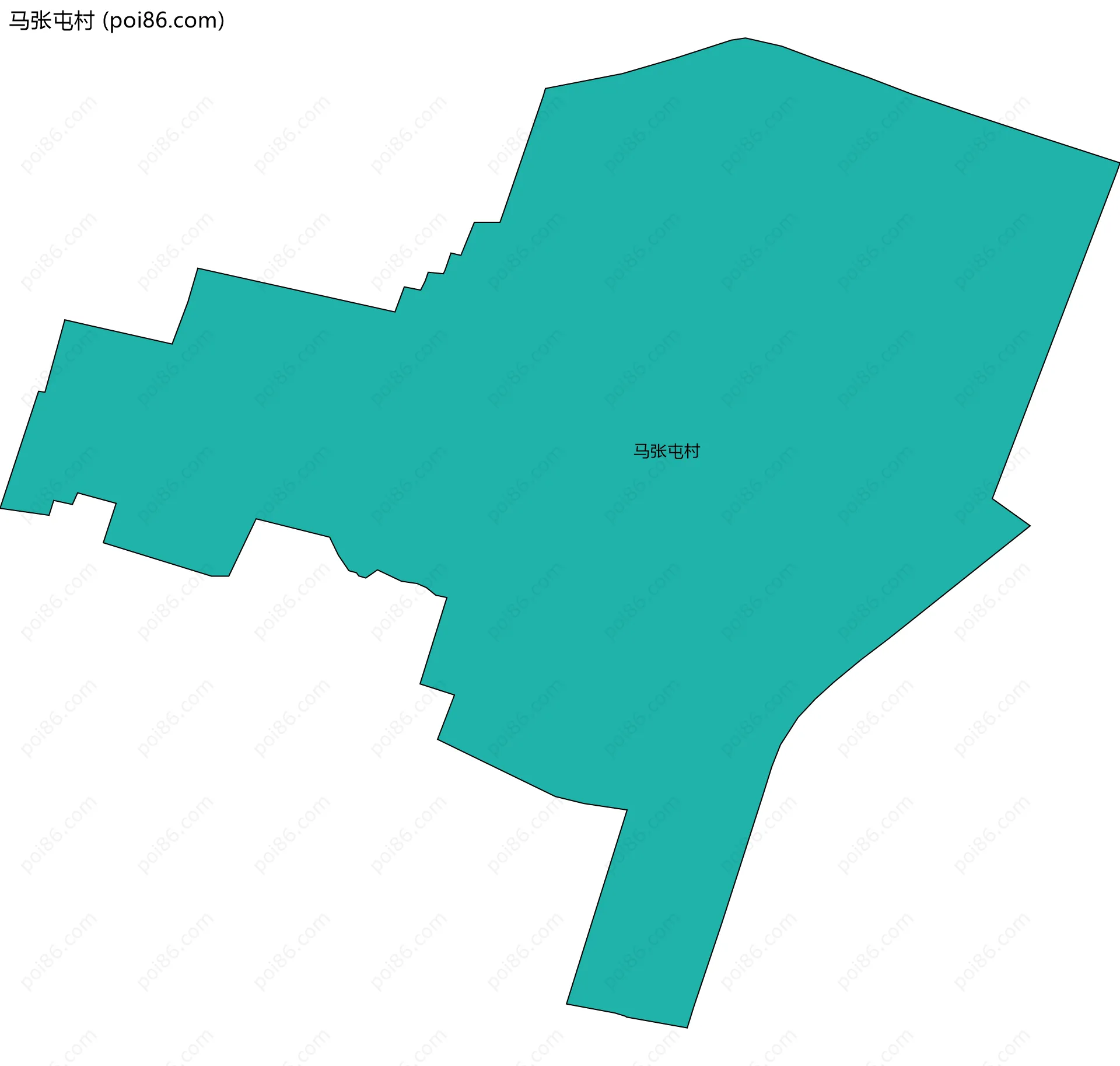 马张屯村边界地图