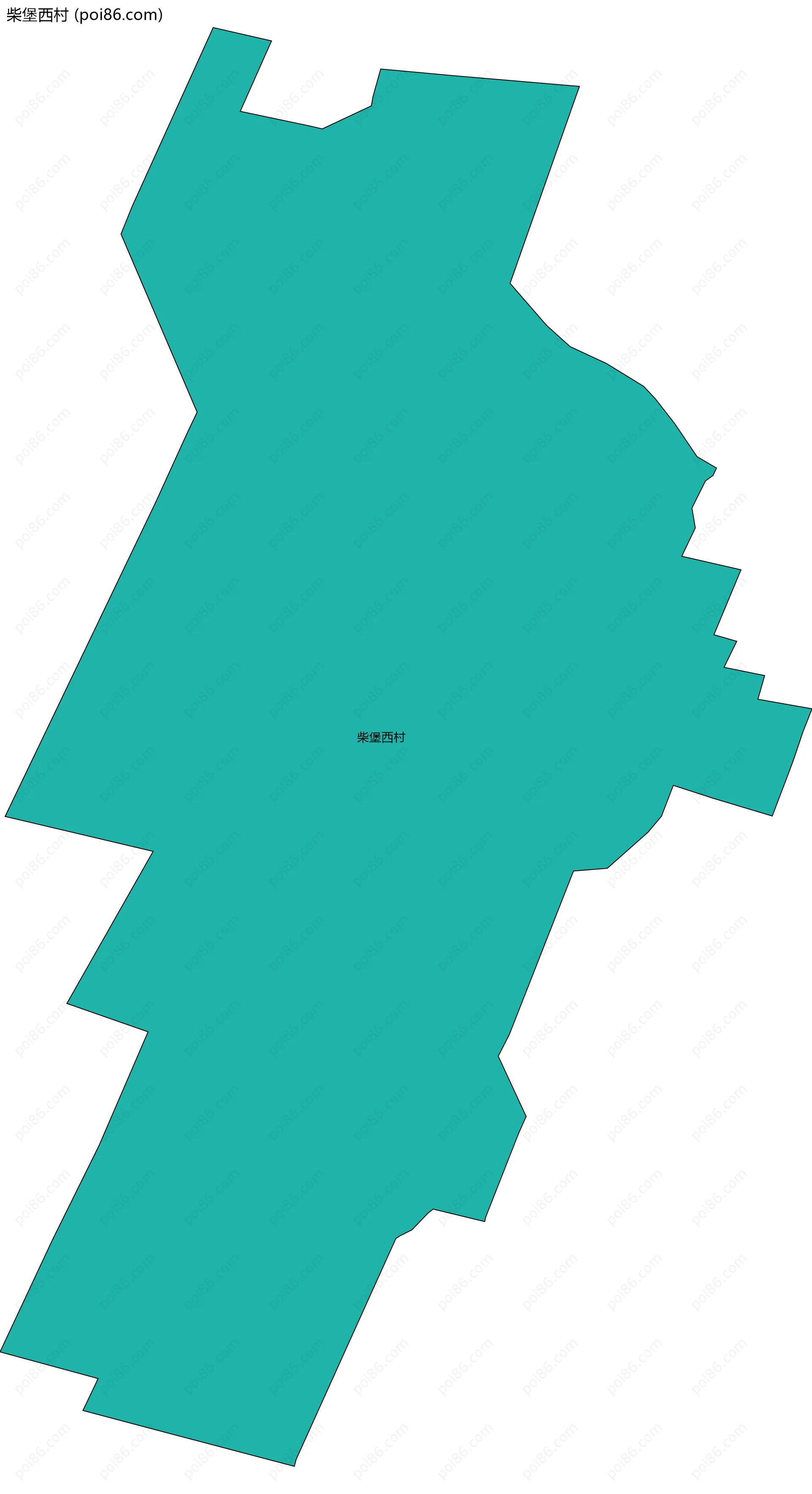 柴堡西村边界地图