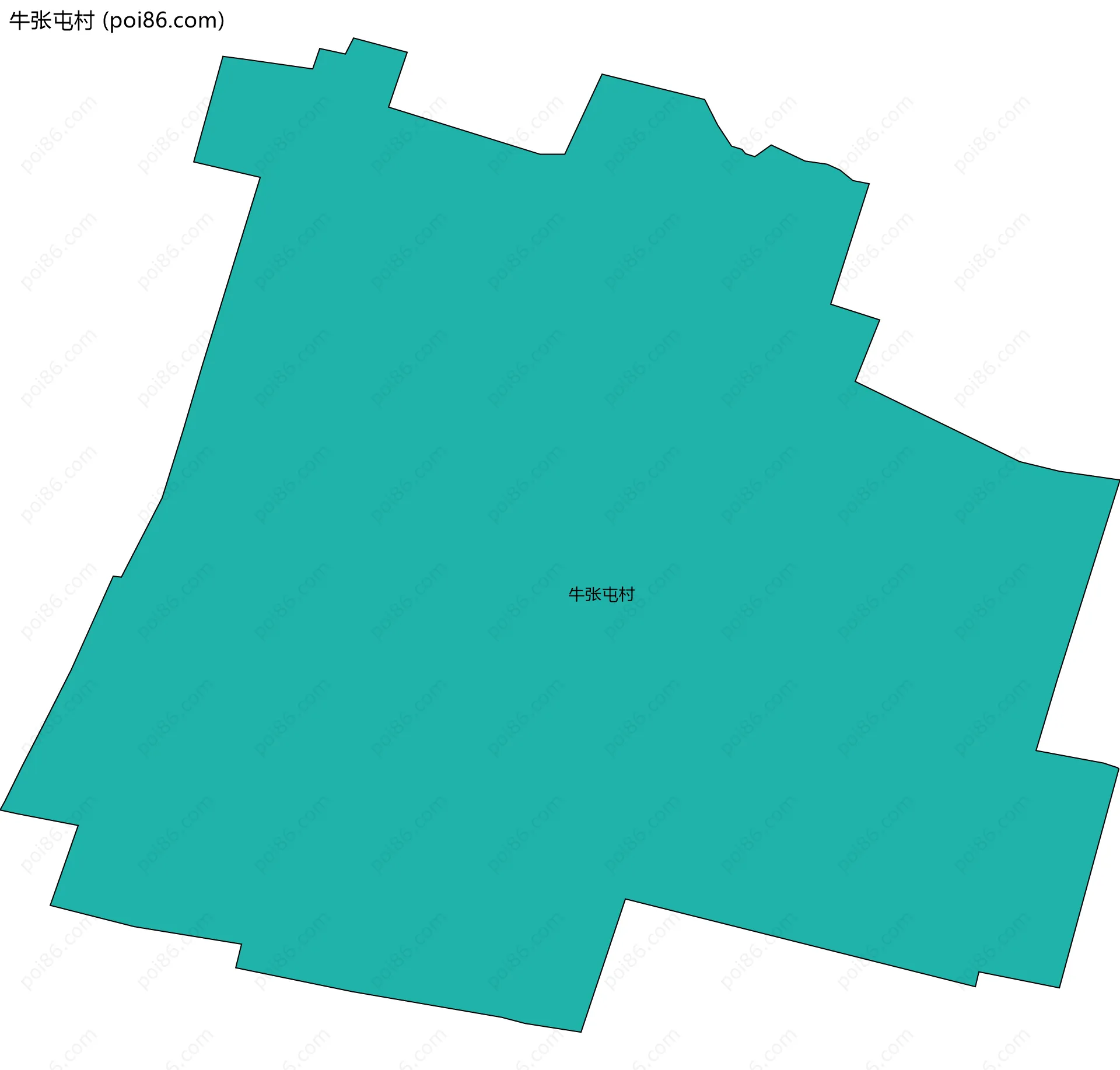 牛张屯村边界地图