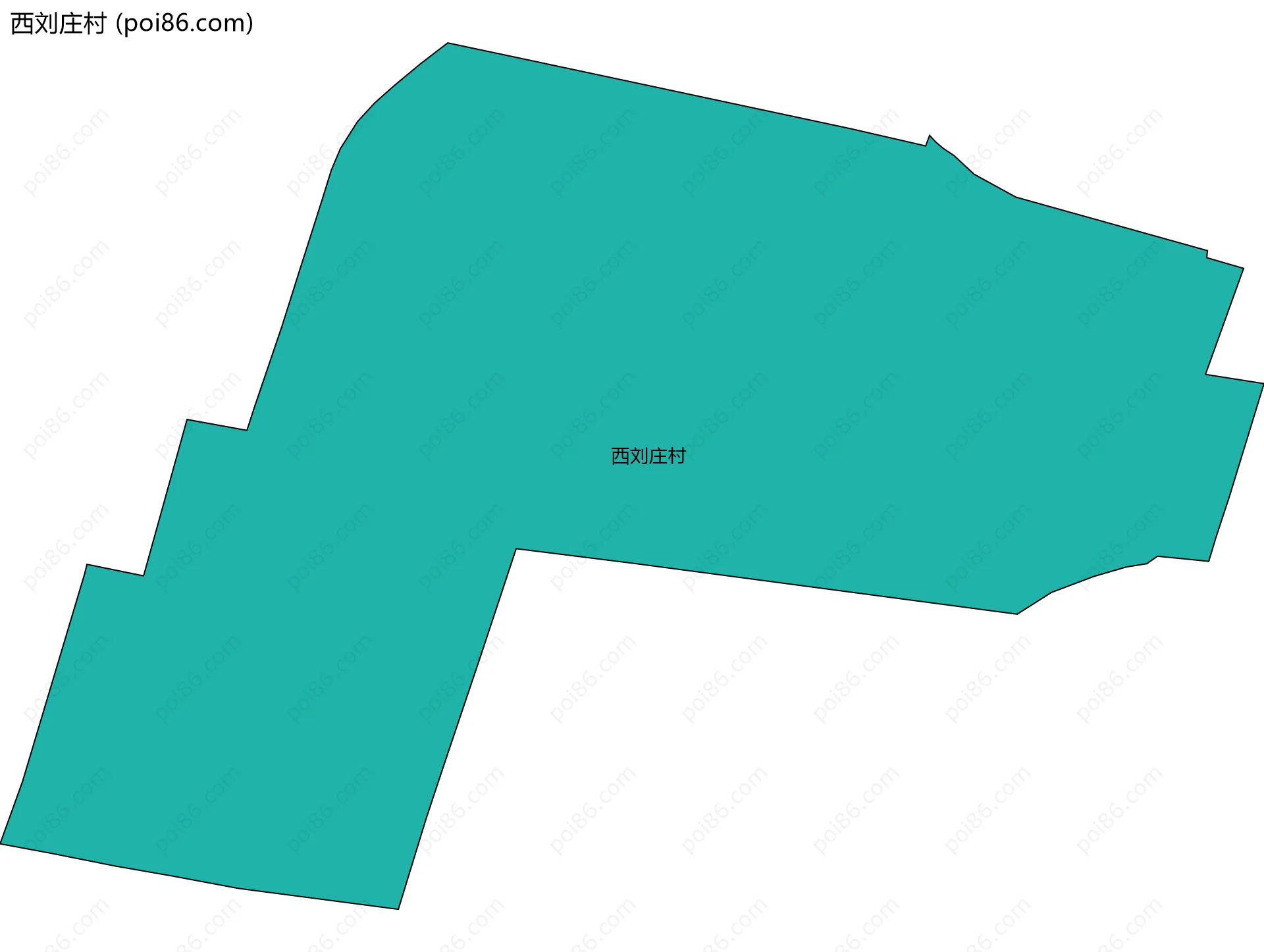 西刘庄村边界地图