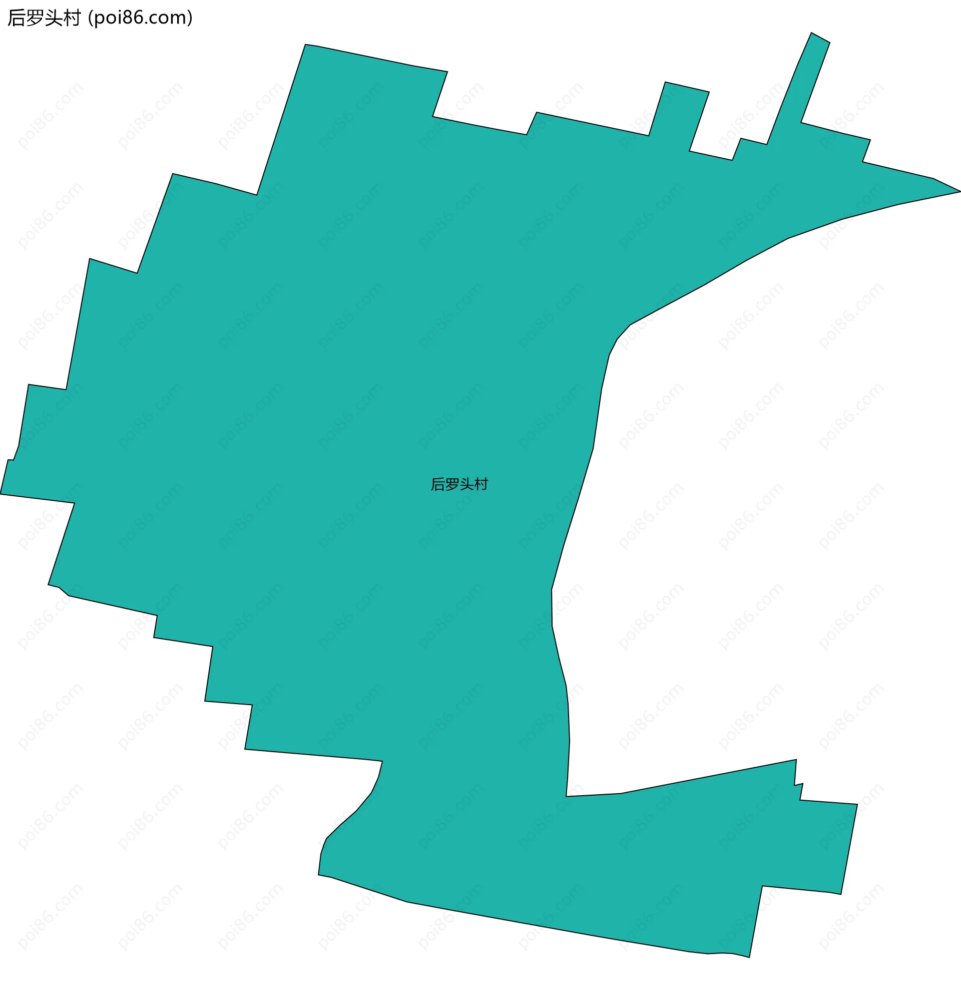 后罗头村边界地图