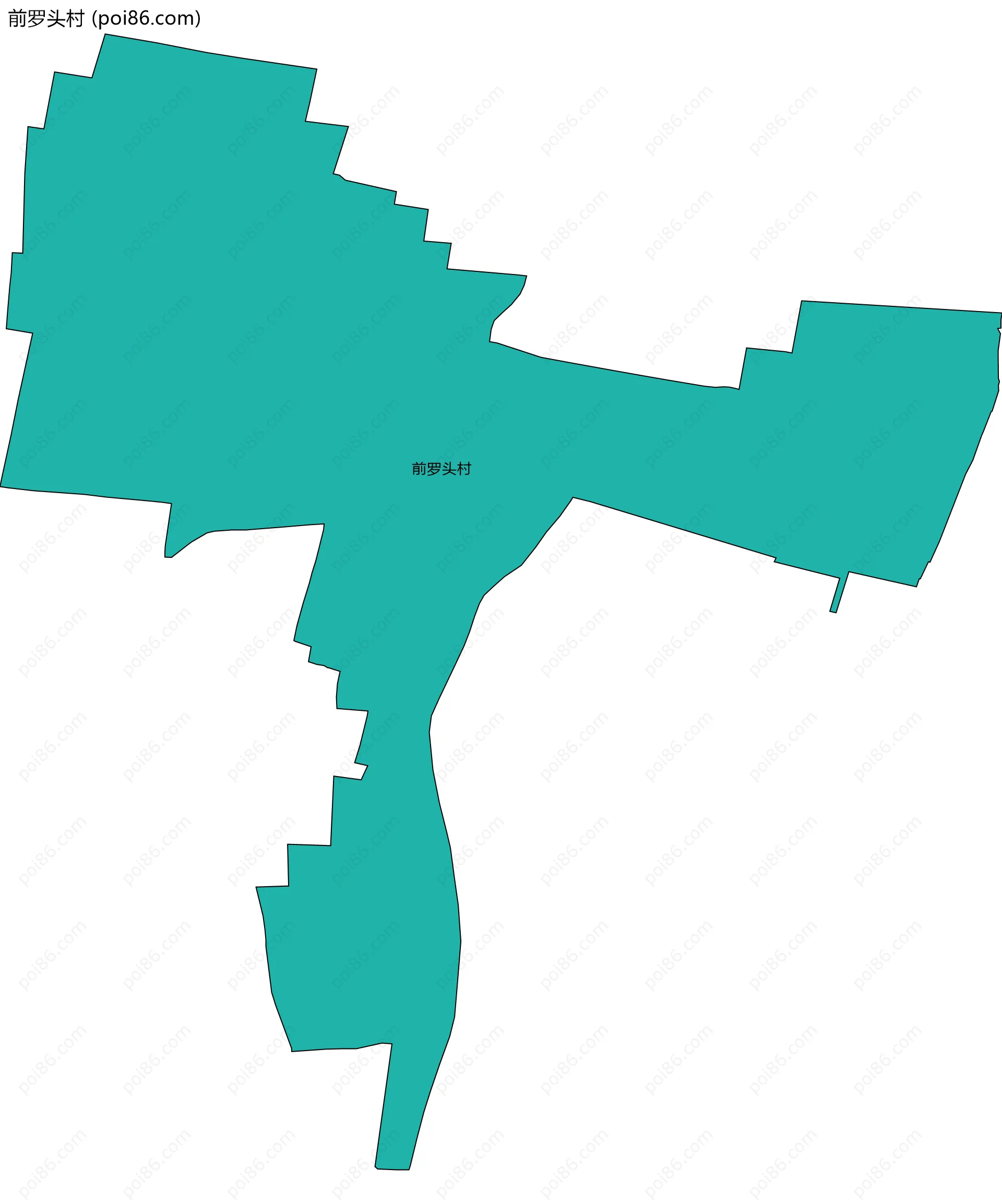 前罗头村边界地图