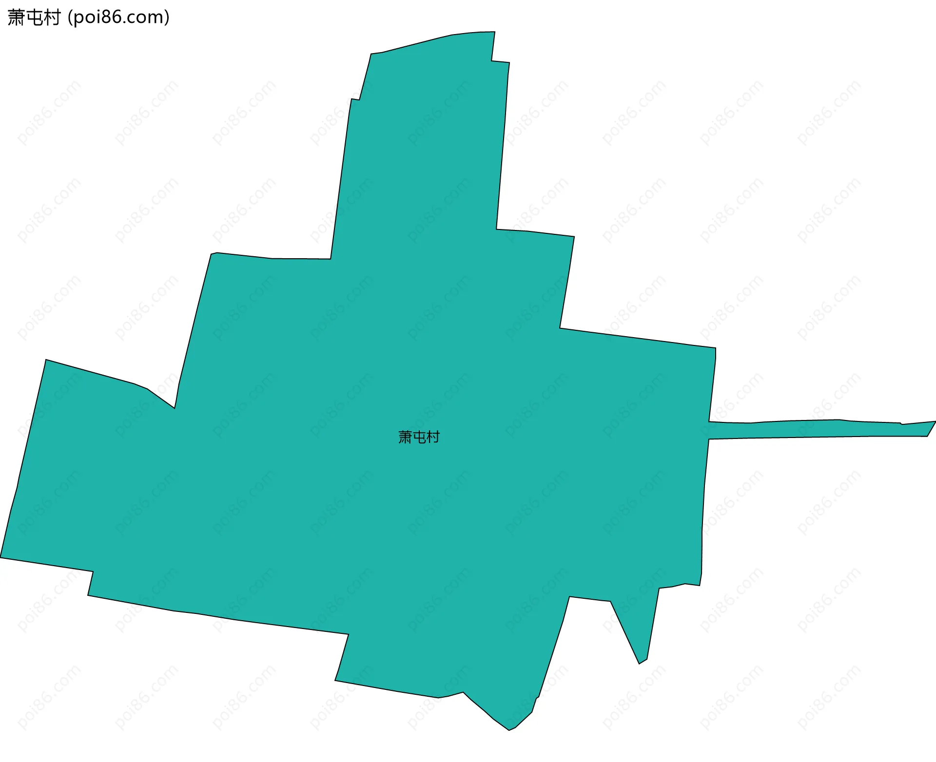 萧屯村边界地图