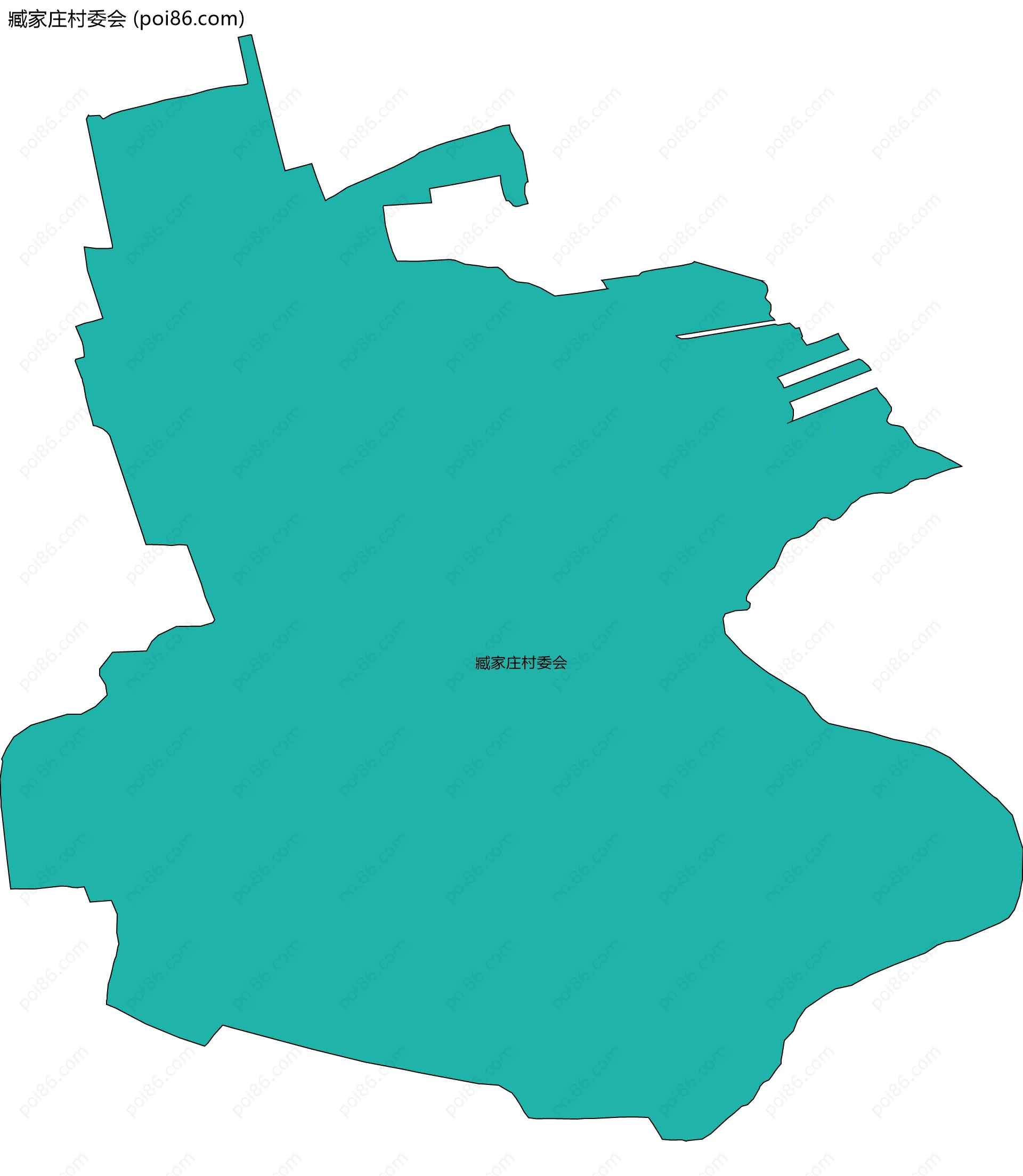 臧家庄村委会边界地图