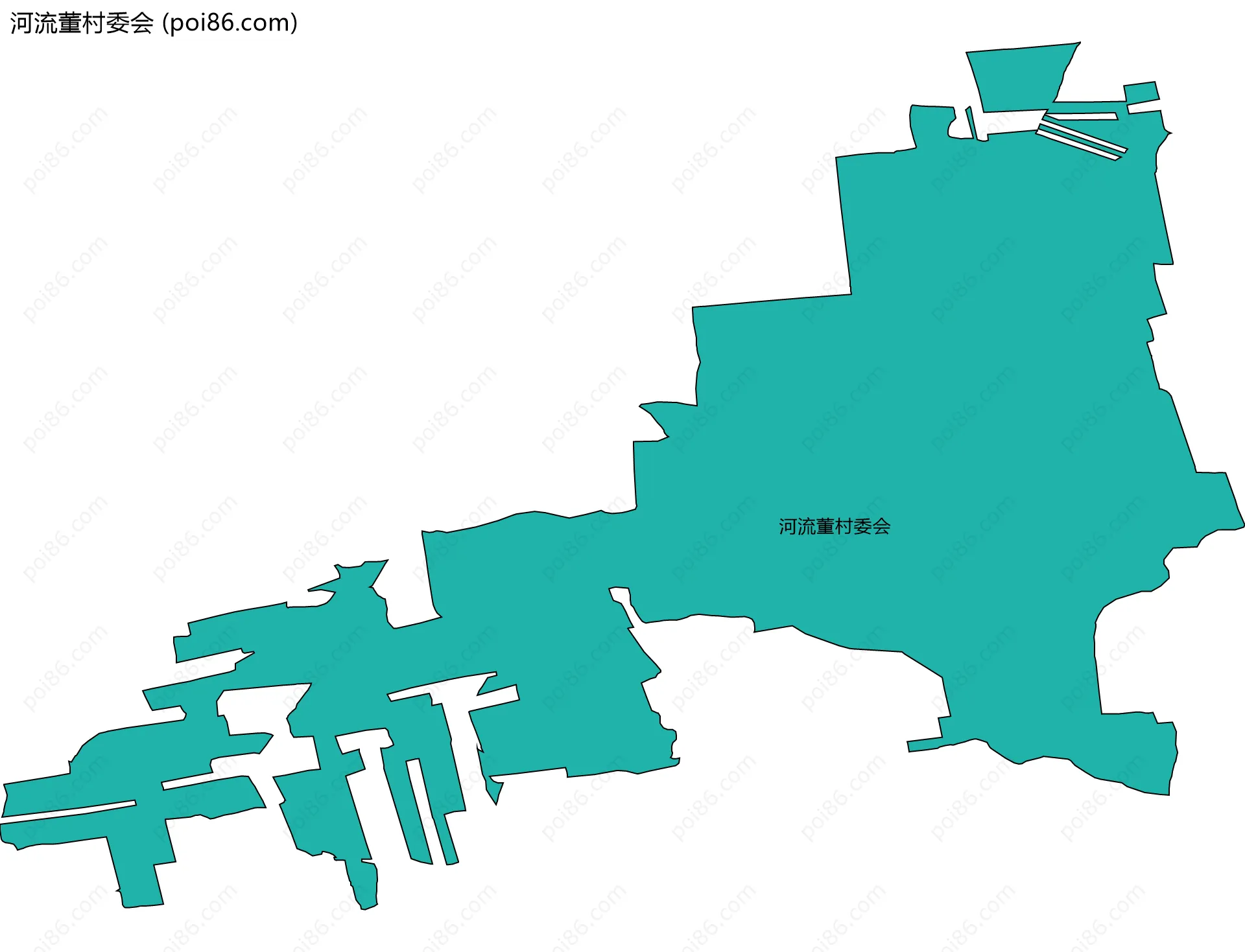 河流董村委会边界地图