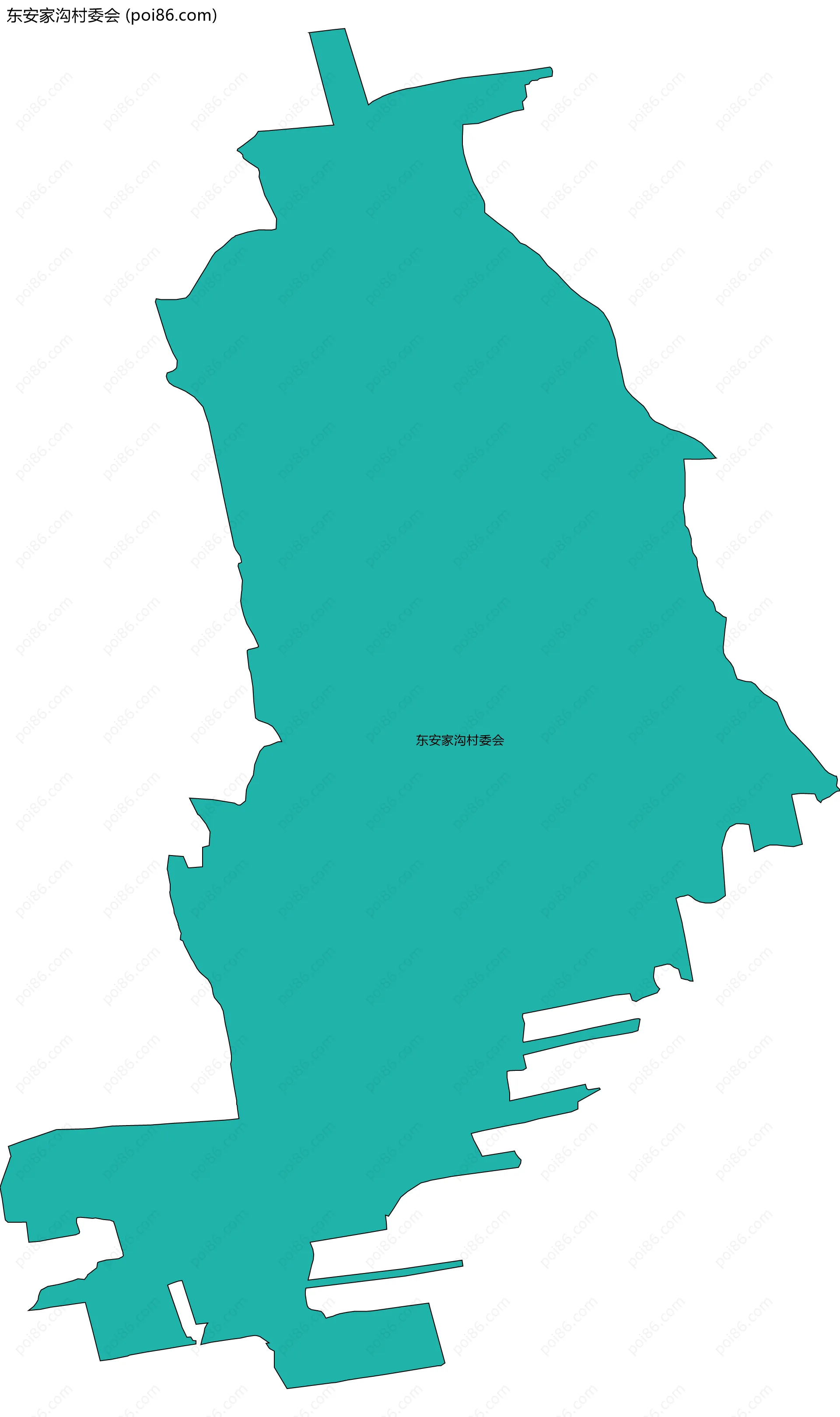 东安家沟村委会边界地图