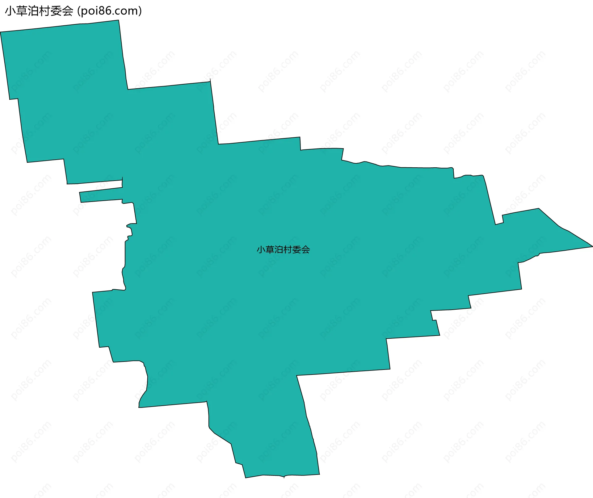 小草泊村委会边界地图