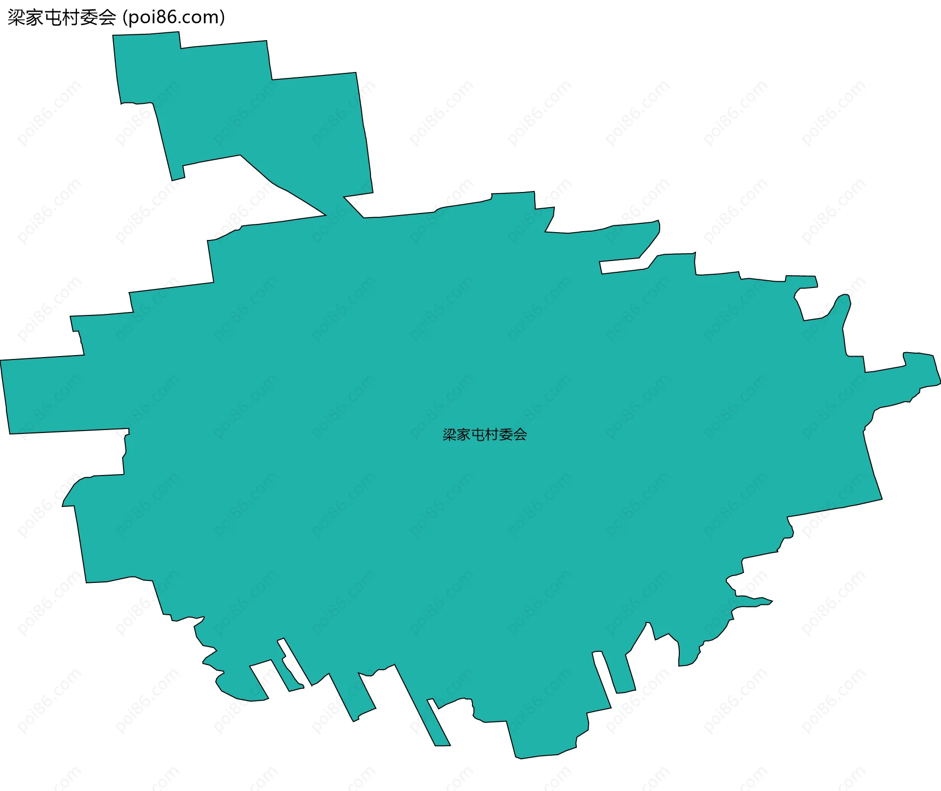 梁家屯村委会边界地图