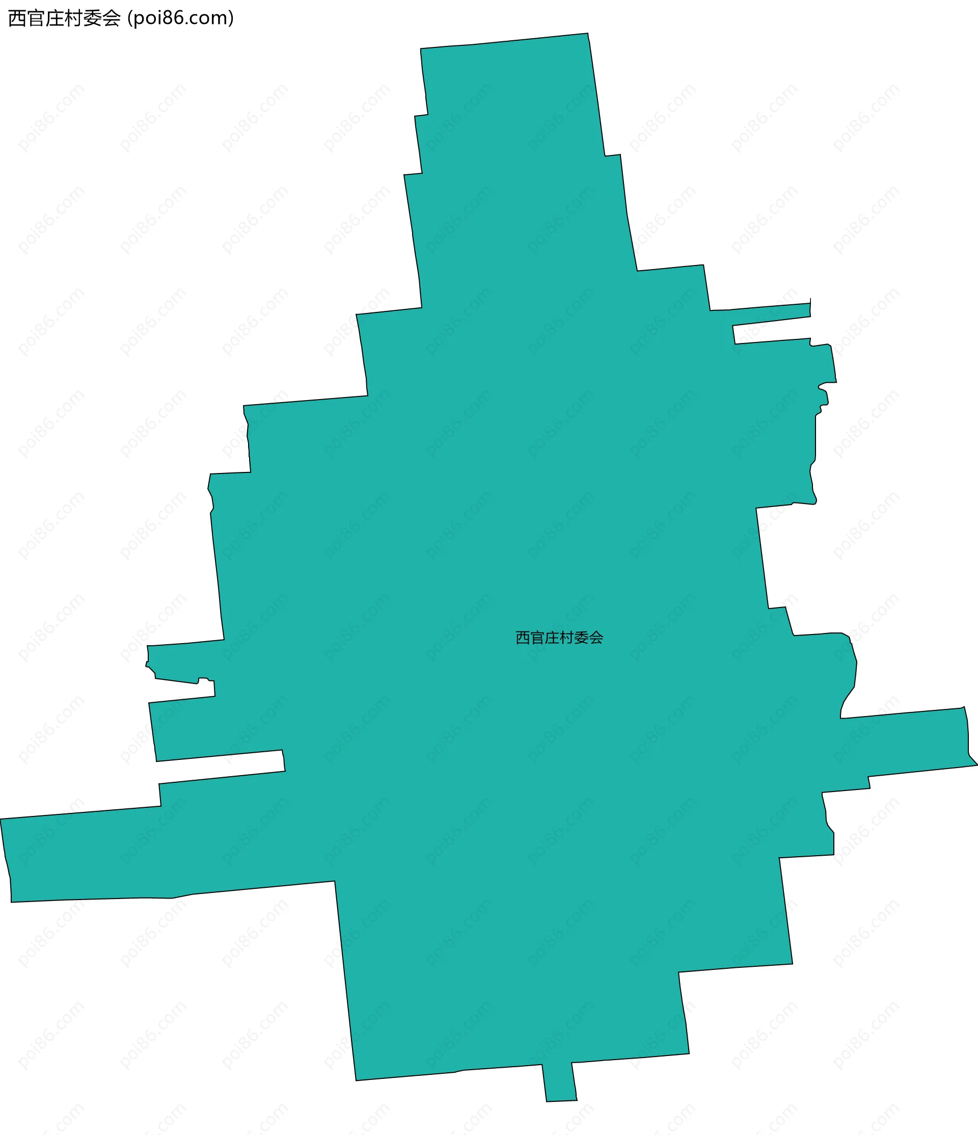西官庄村委会边界地图