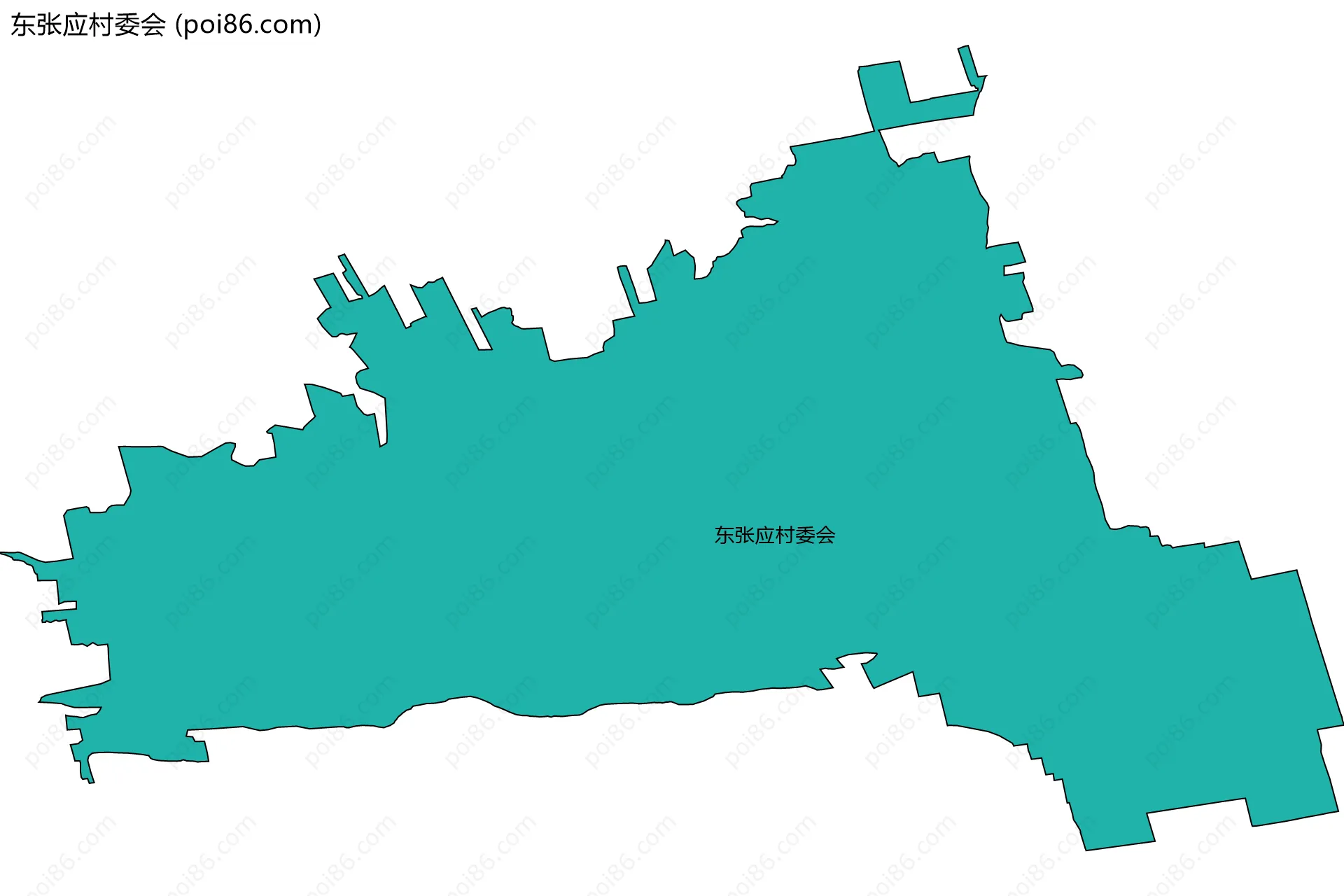 东张应村委会边界地图
