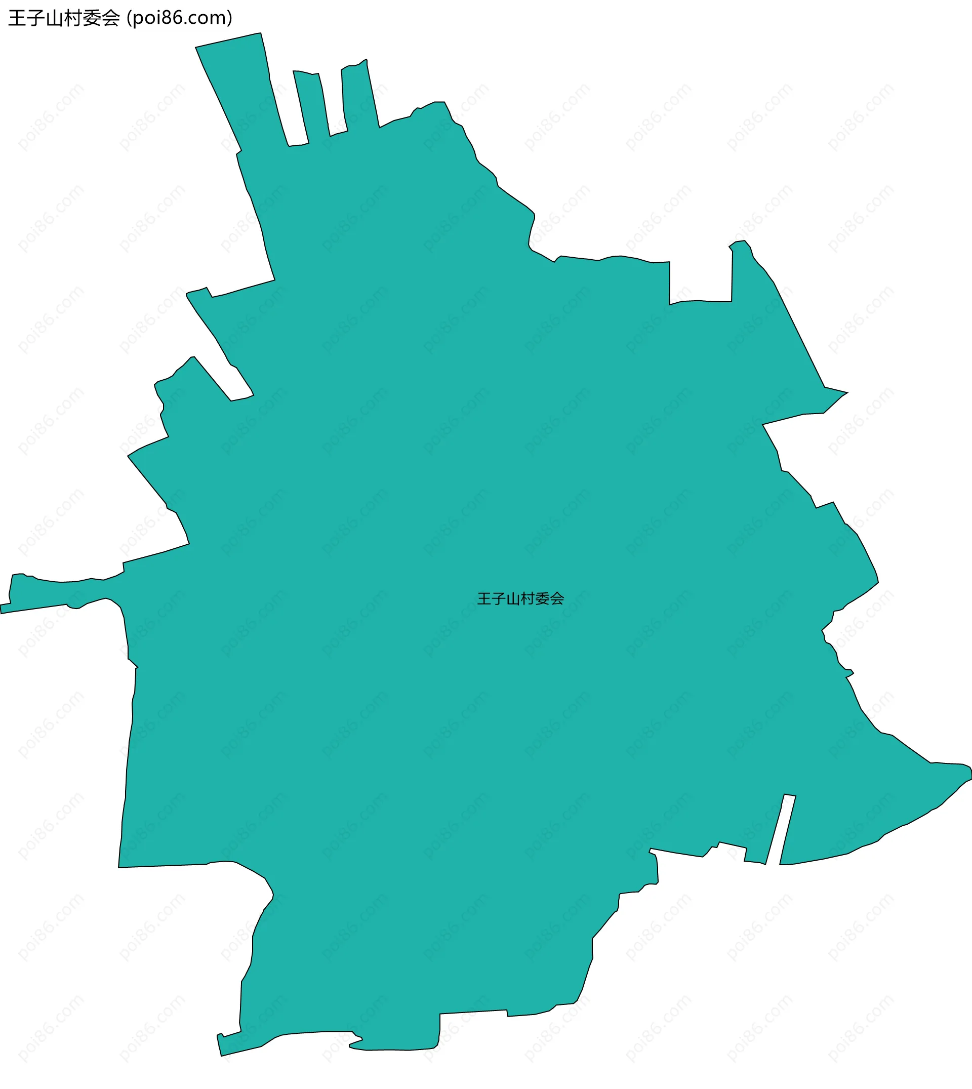 王子山村委会边界地图