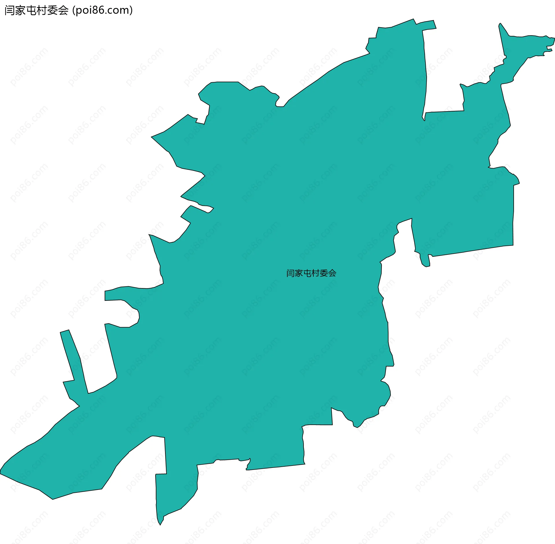 闫家屯村委会边界地图