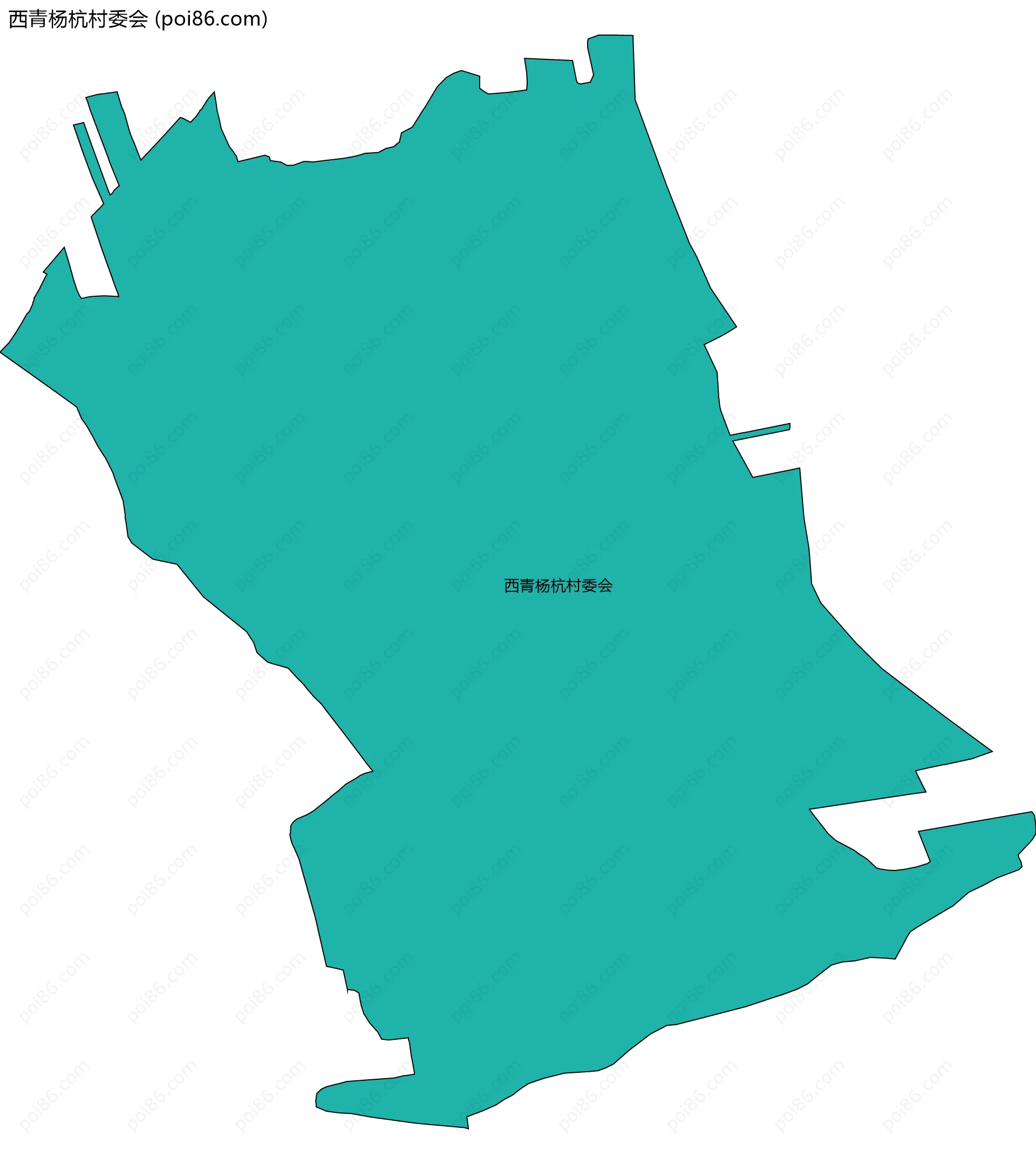 西青杨杭村委会边界地图