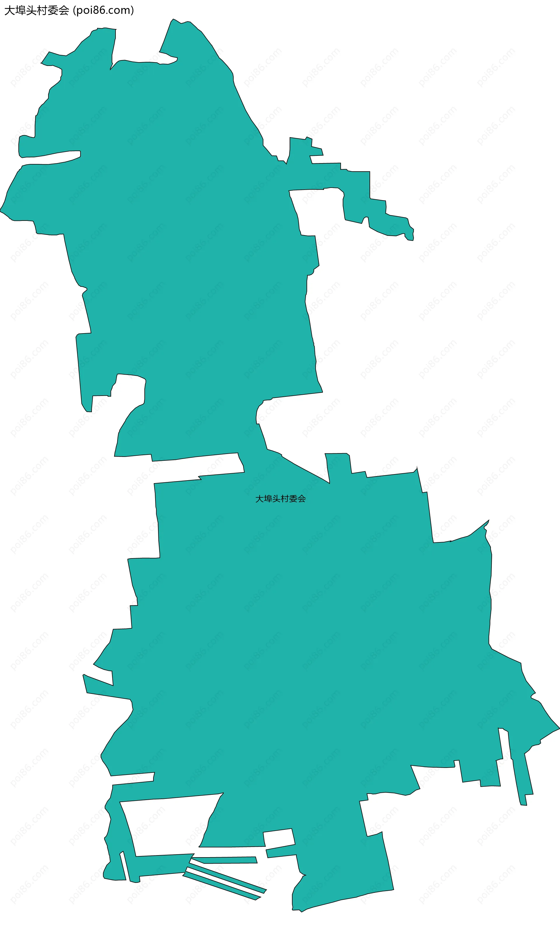 大埠头村委会边界地图
