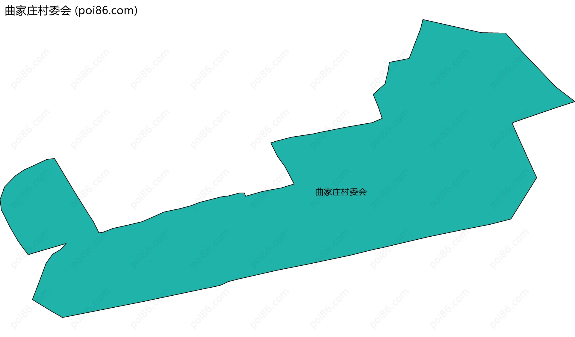 曲家庄村委会边界地图