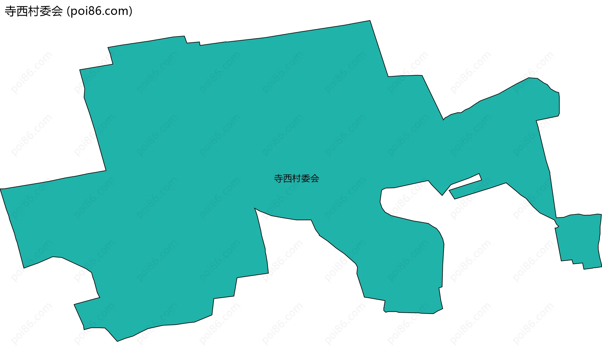 寺西村委会边界地图