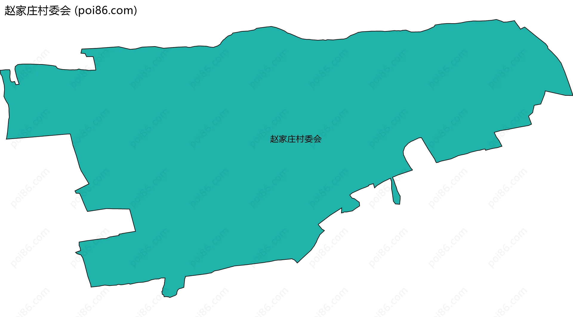 赵家庄村委会边界地图