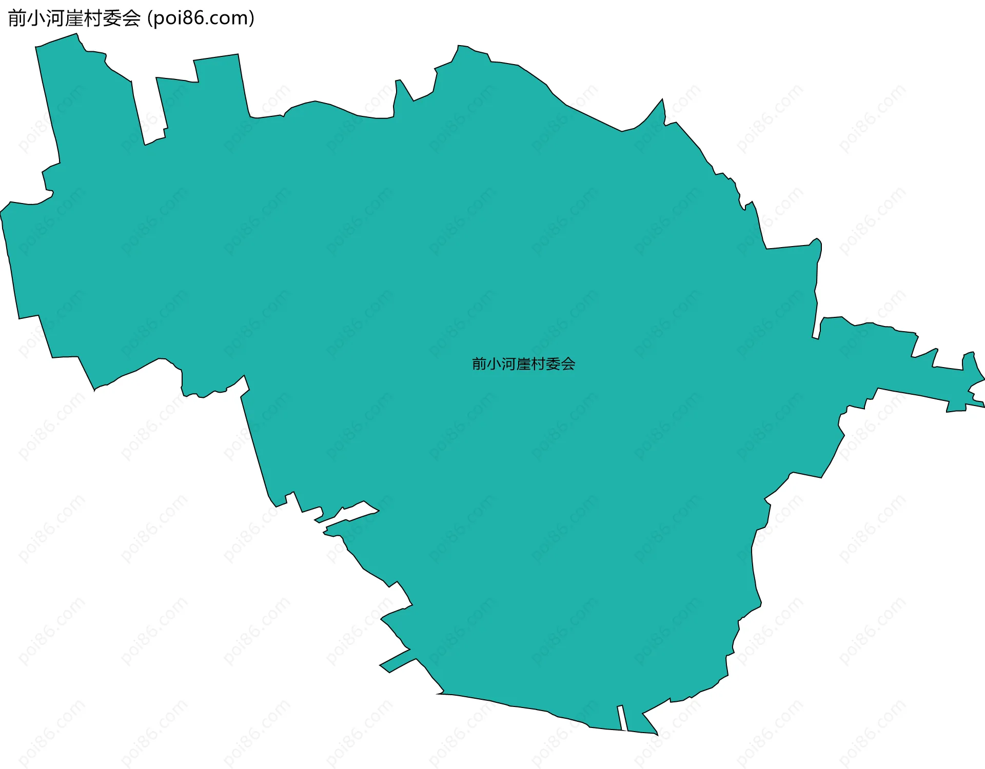 前小河崖村委会边界地图