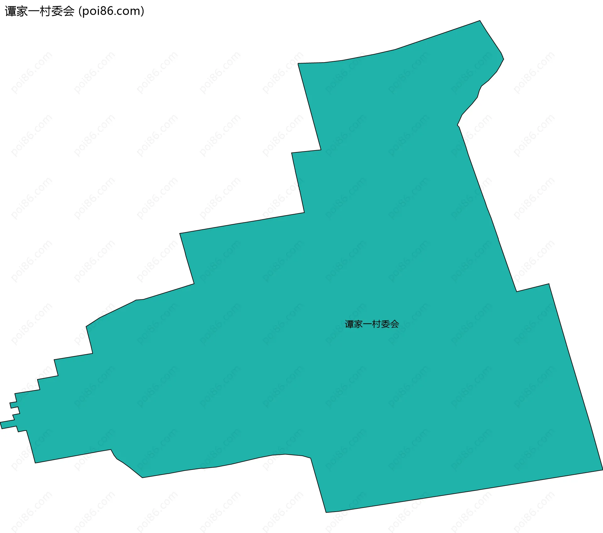 谭家一村委会边界地图