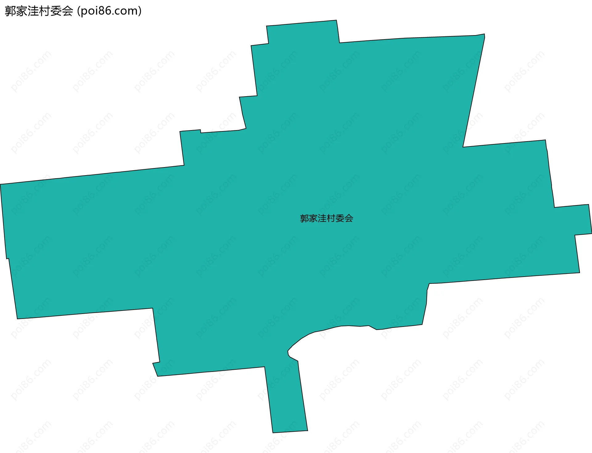 郭家洼村委会边界地图