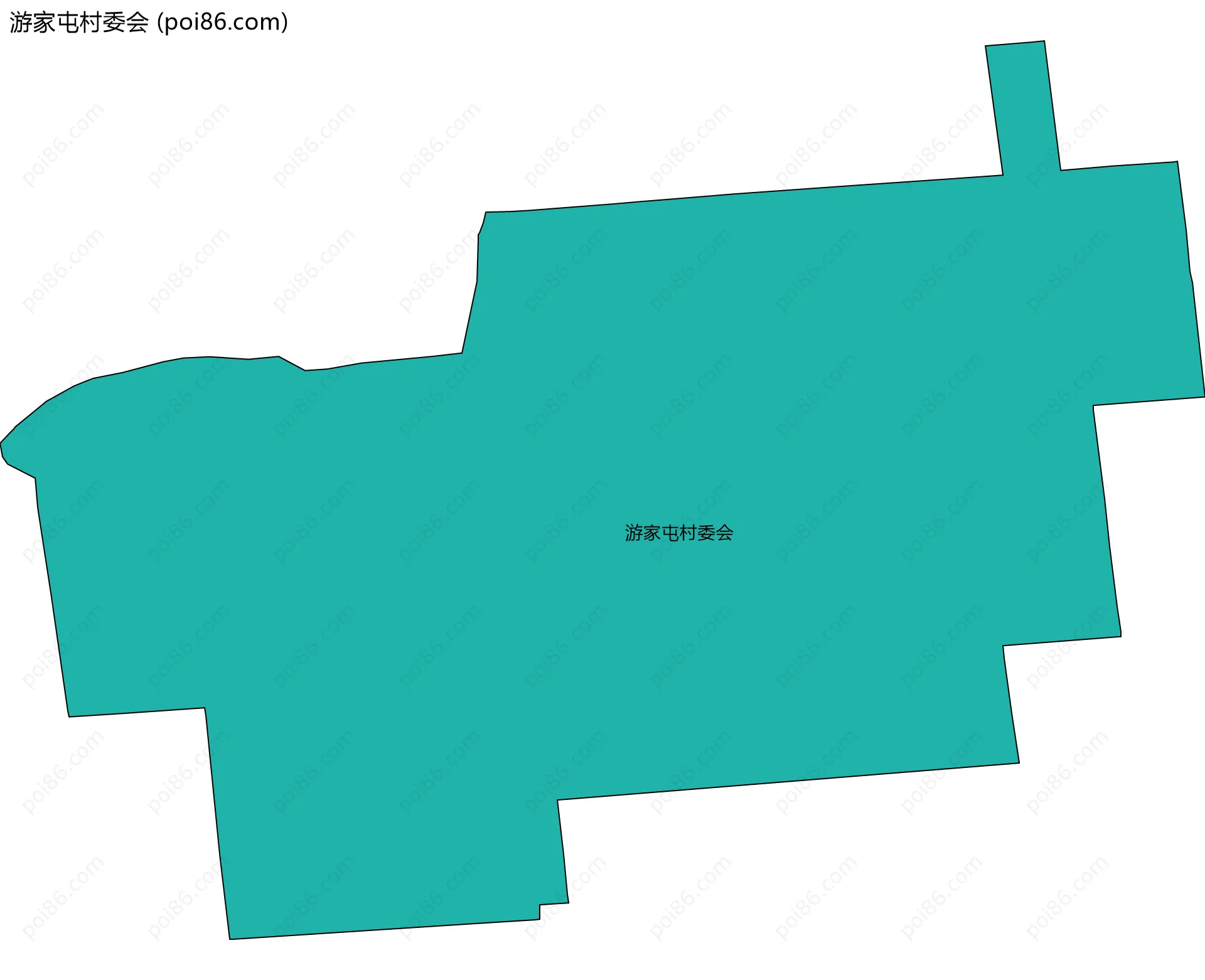 游家屯村委会边界地图