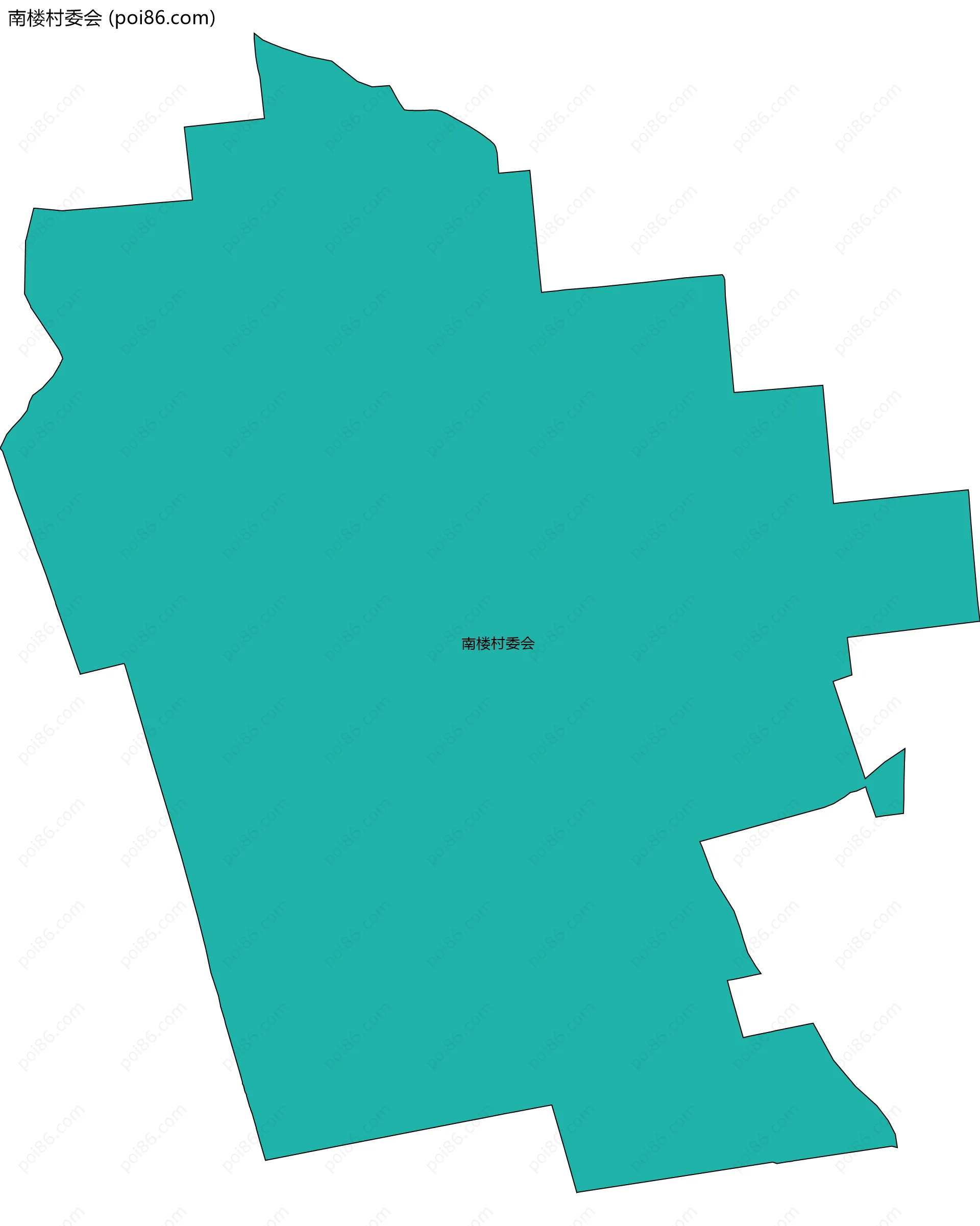 南楼村委会边界地图