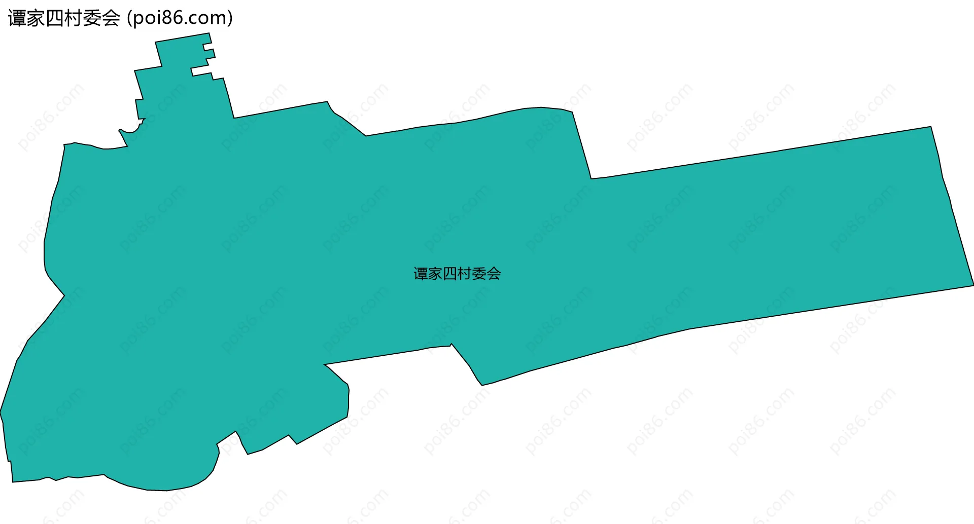 谭家四村委会边界地图