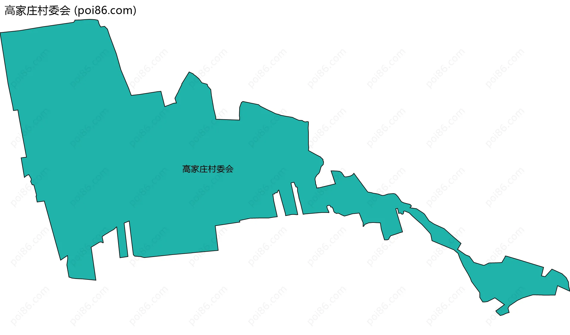 高家庄村委会边界地图