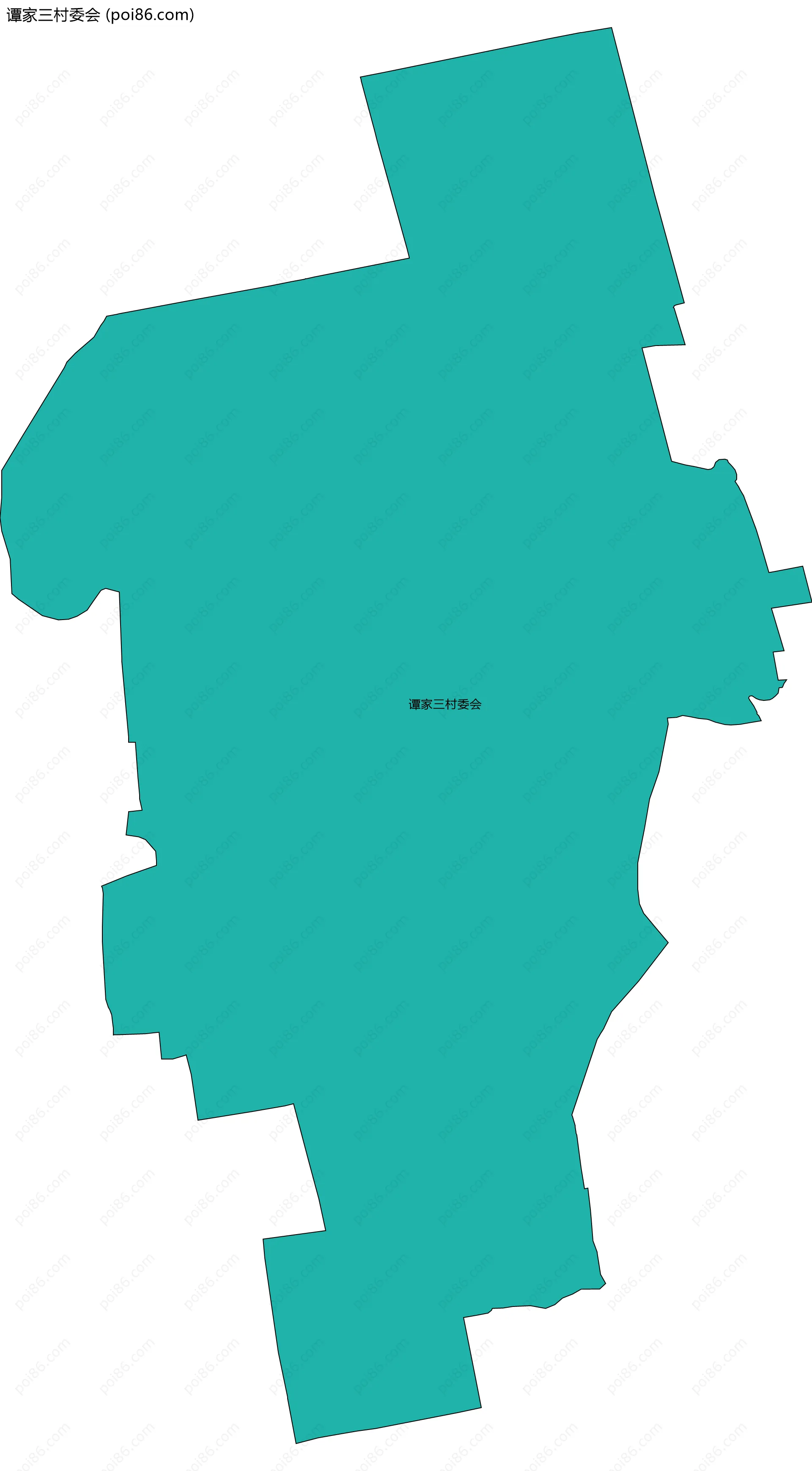 谭家三村委会边界地图