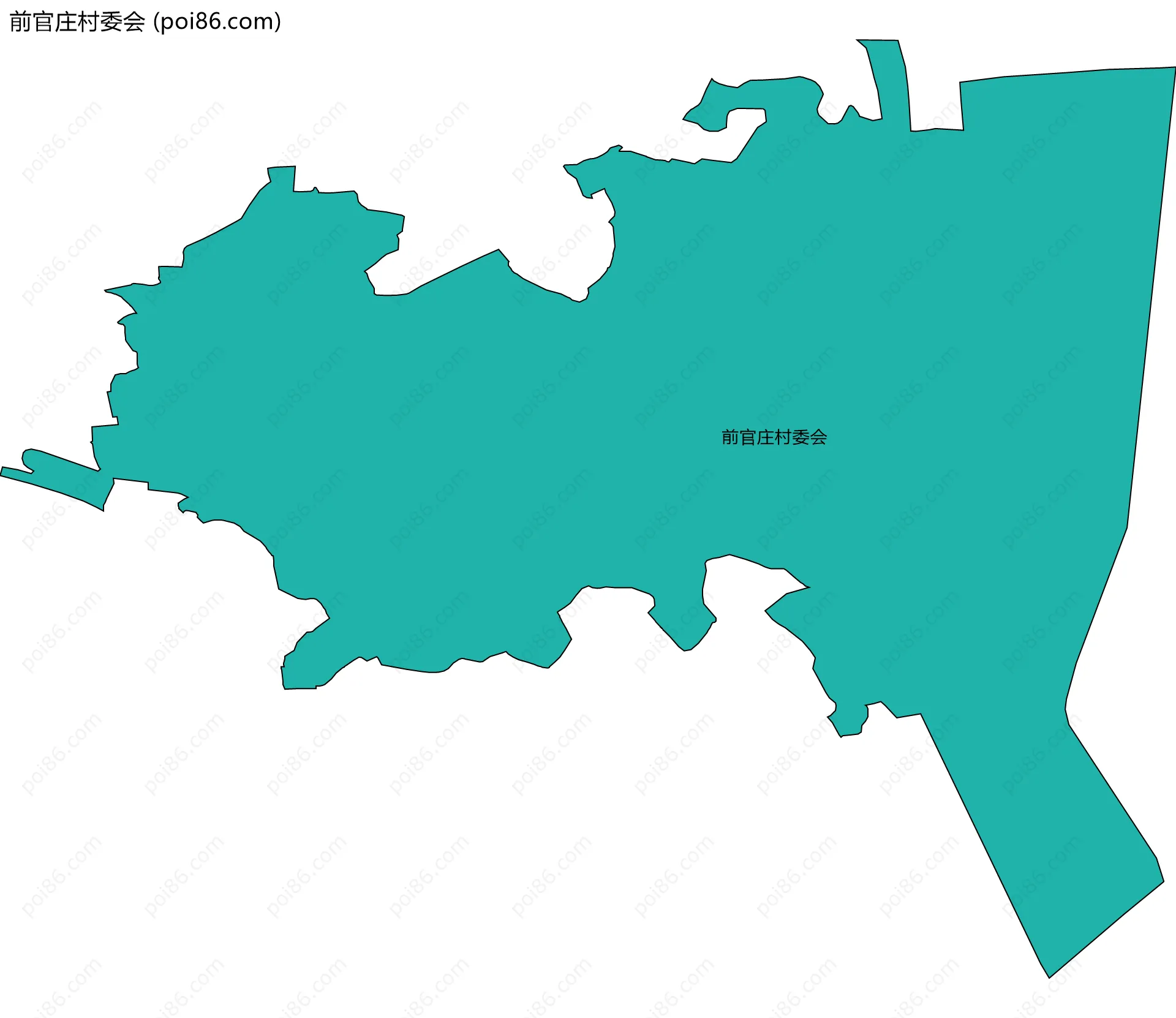 前官庄村委会边界地图