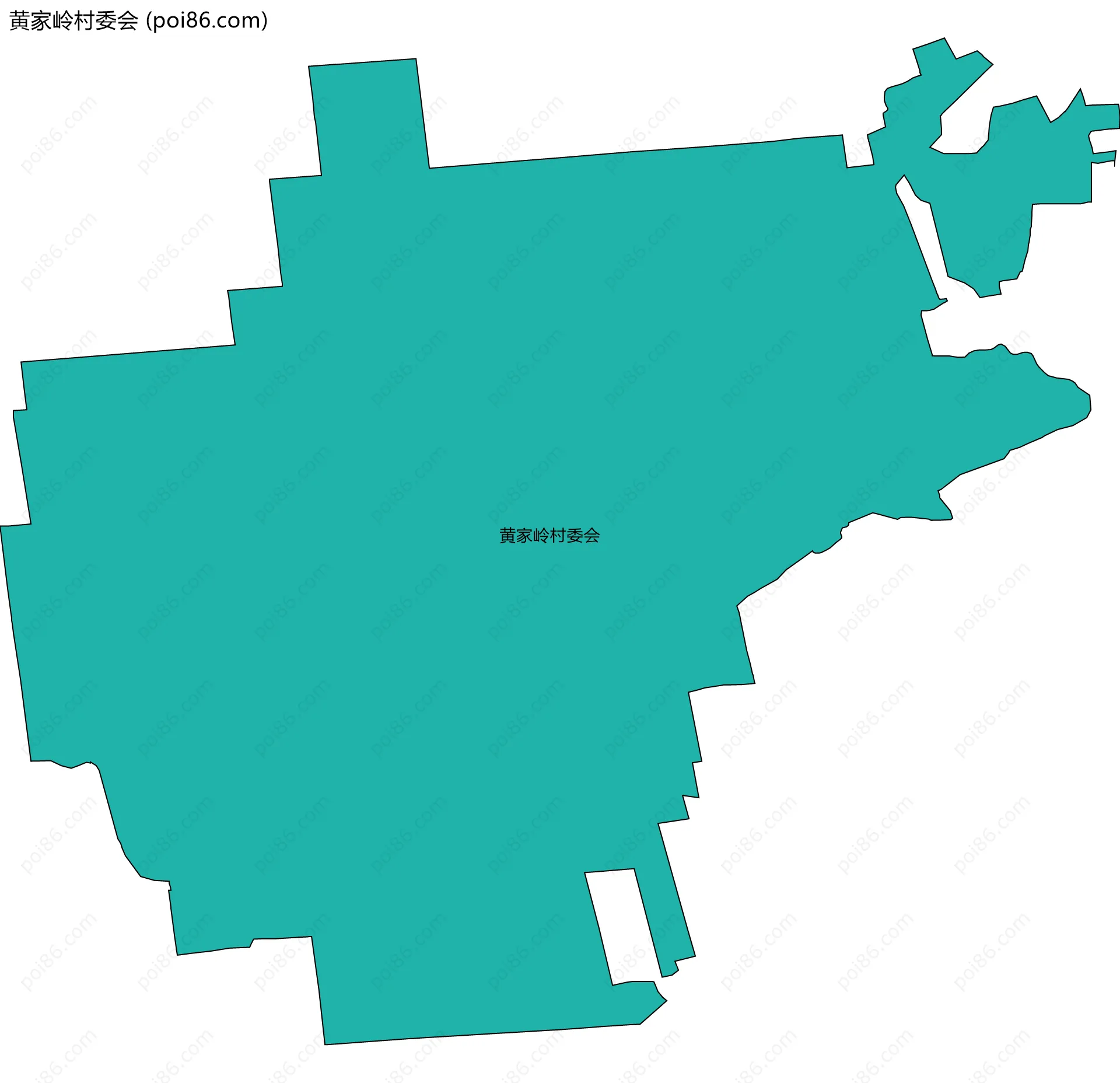 黄家岭村委会边界地图