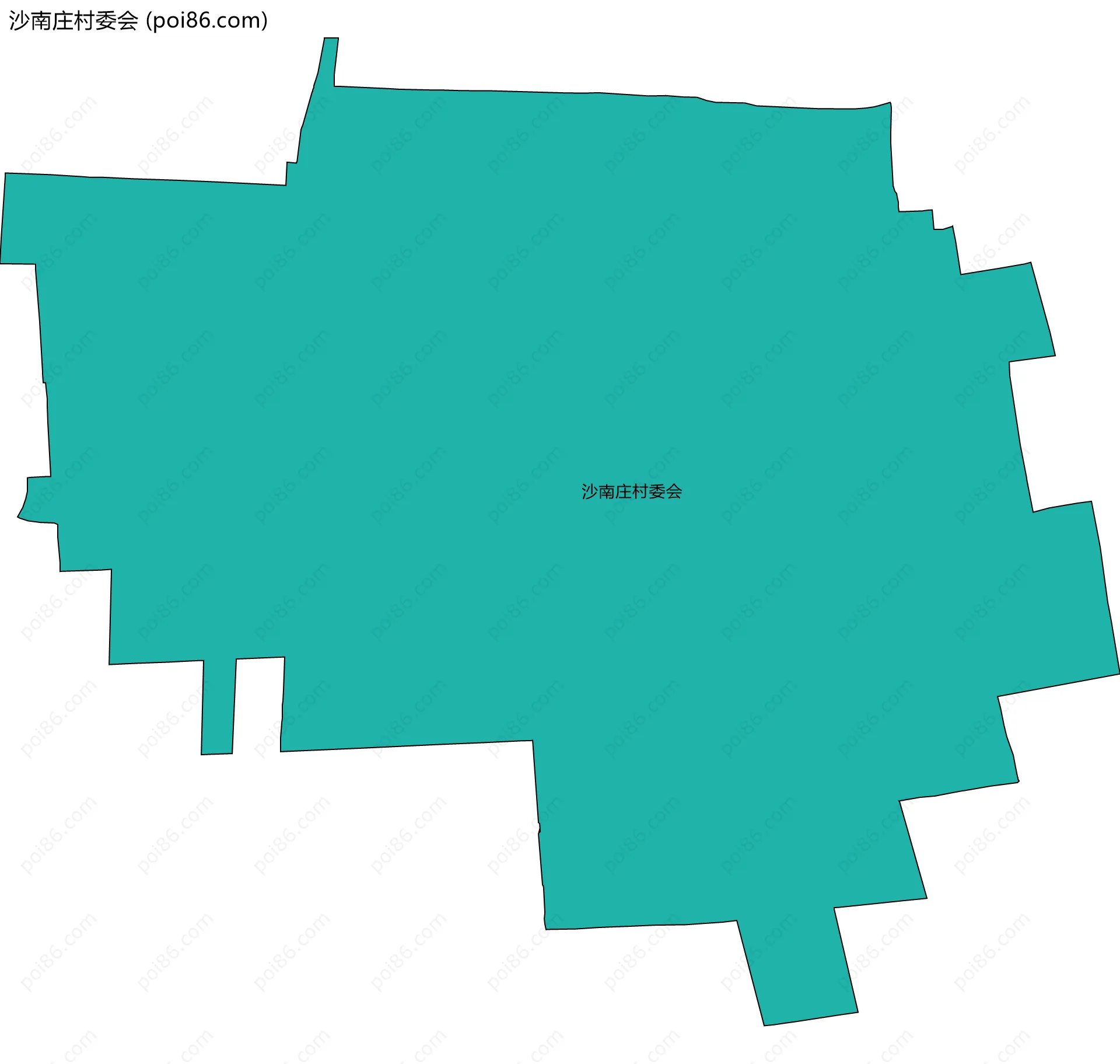 沙南庄村委会边界地图