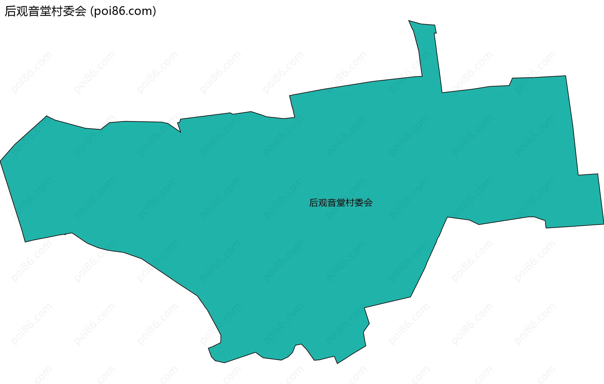 后观音堂村委会边界地图