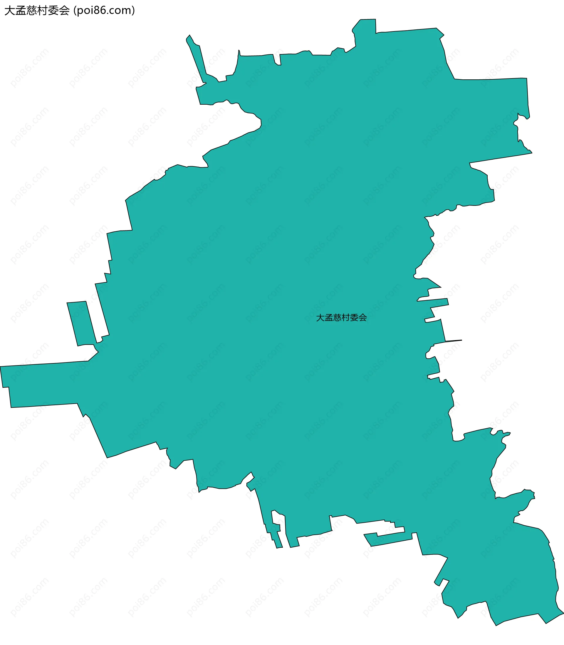 大孟慈村委会边界地图