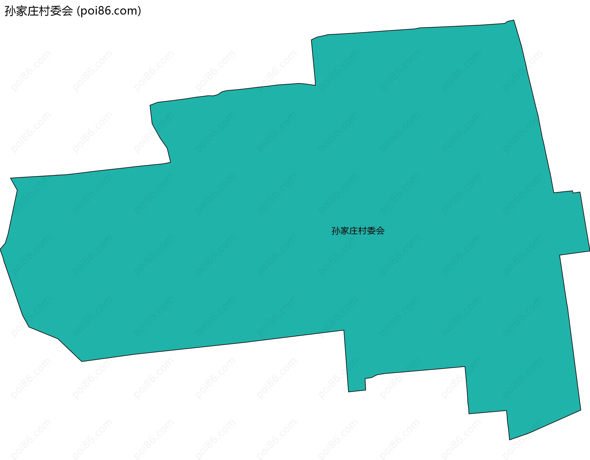 孙家庄村委会边界地图