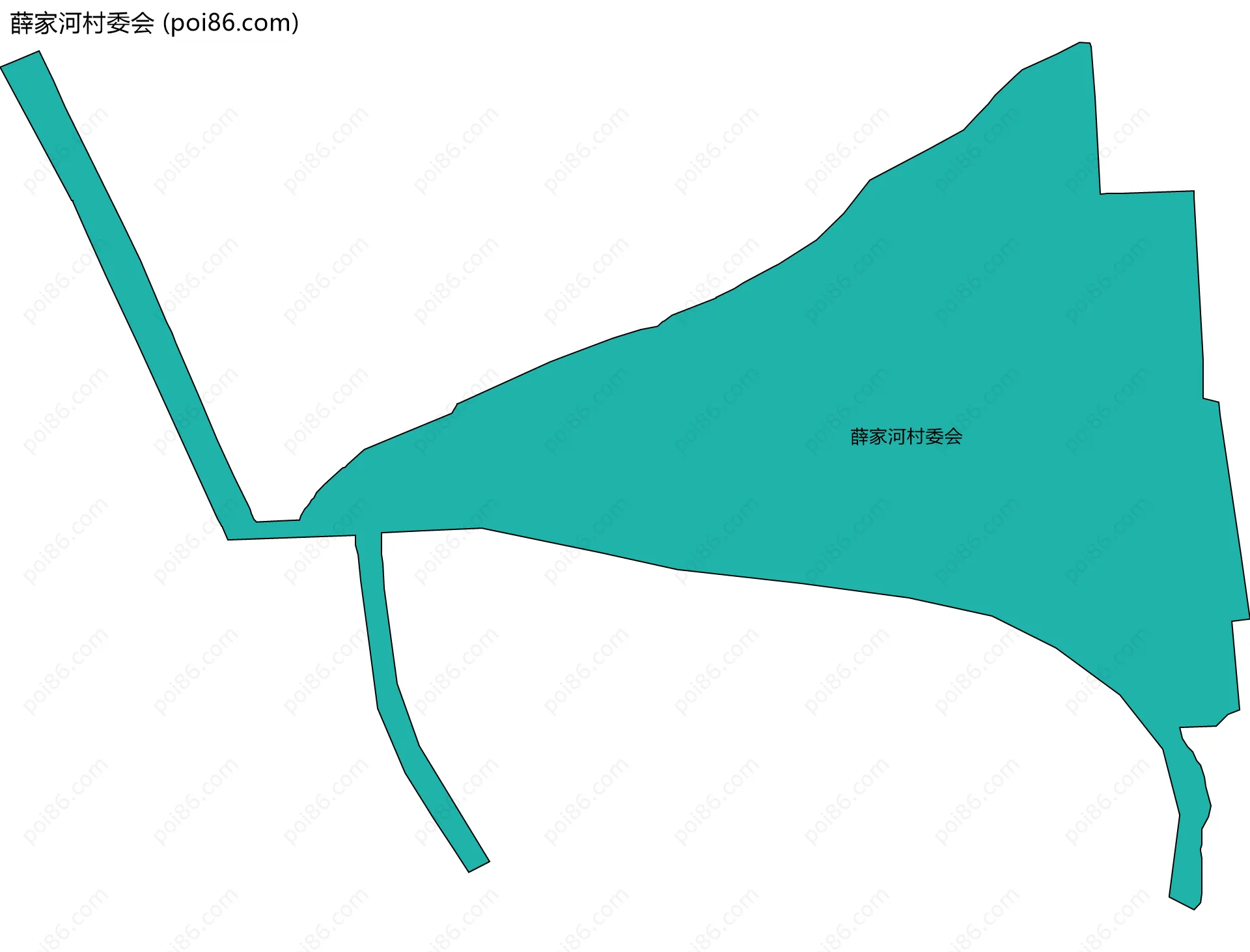 薛家河村委会边界地图