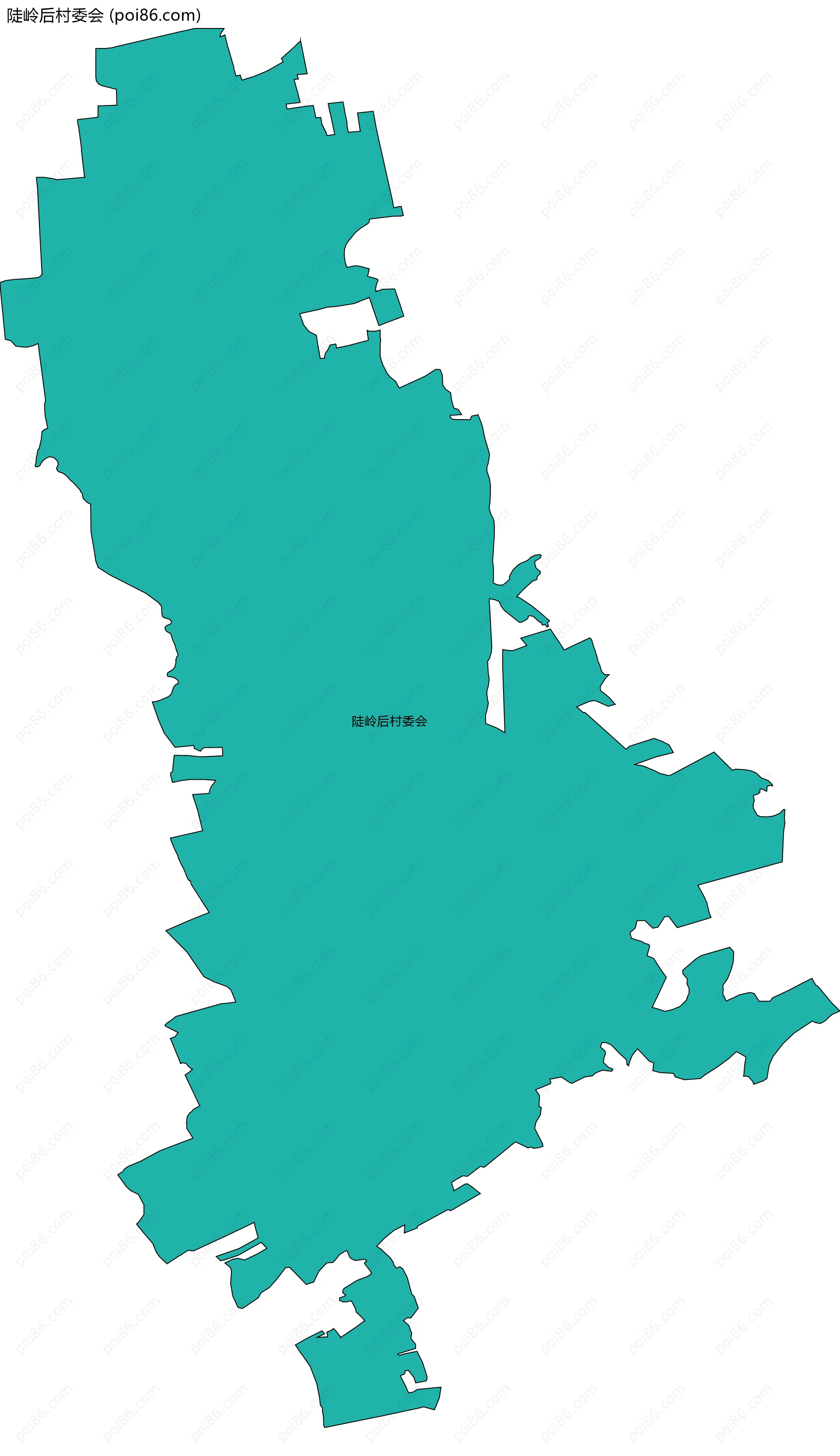 陡岭后村委会边界地图