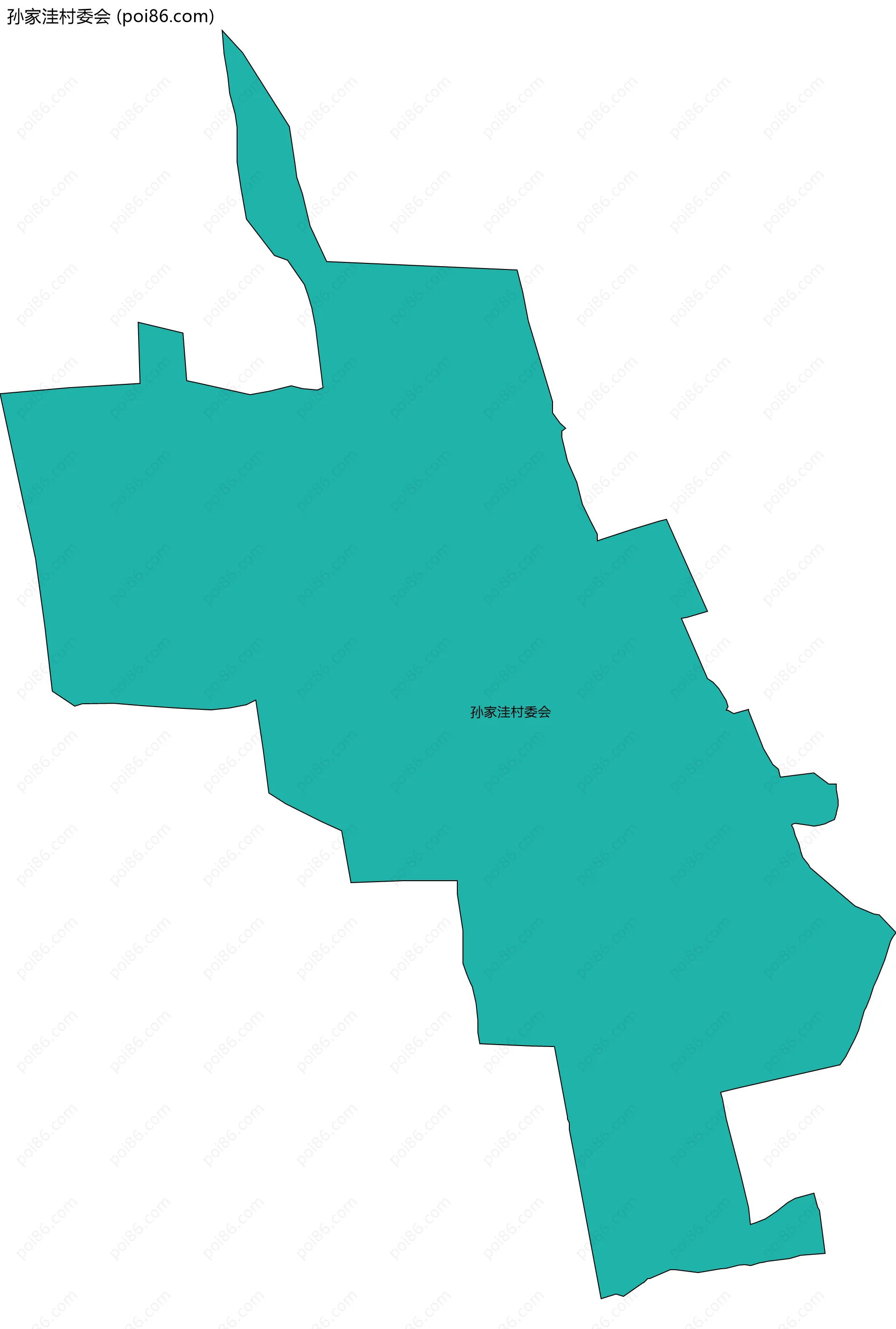 孙家洼村委会边界地图