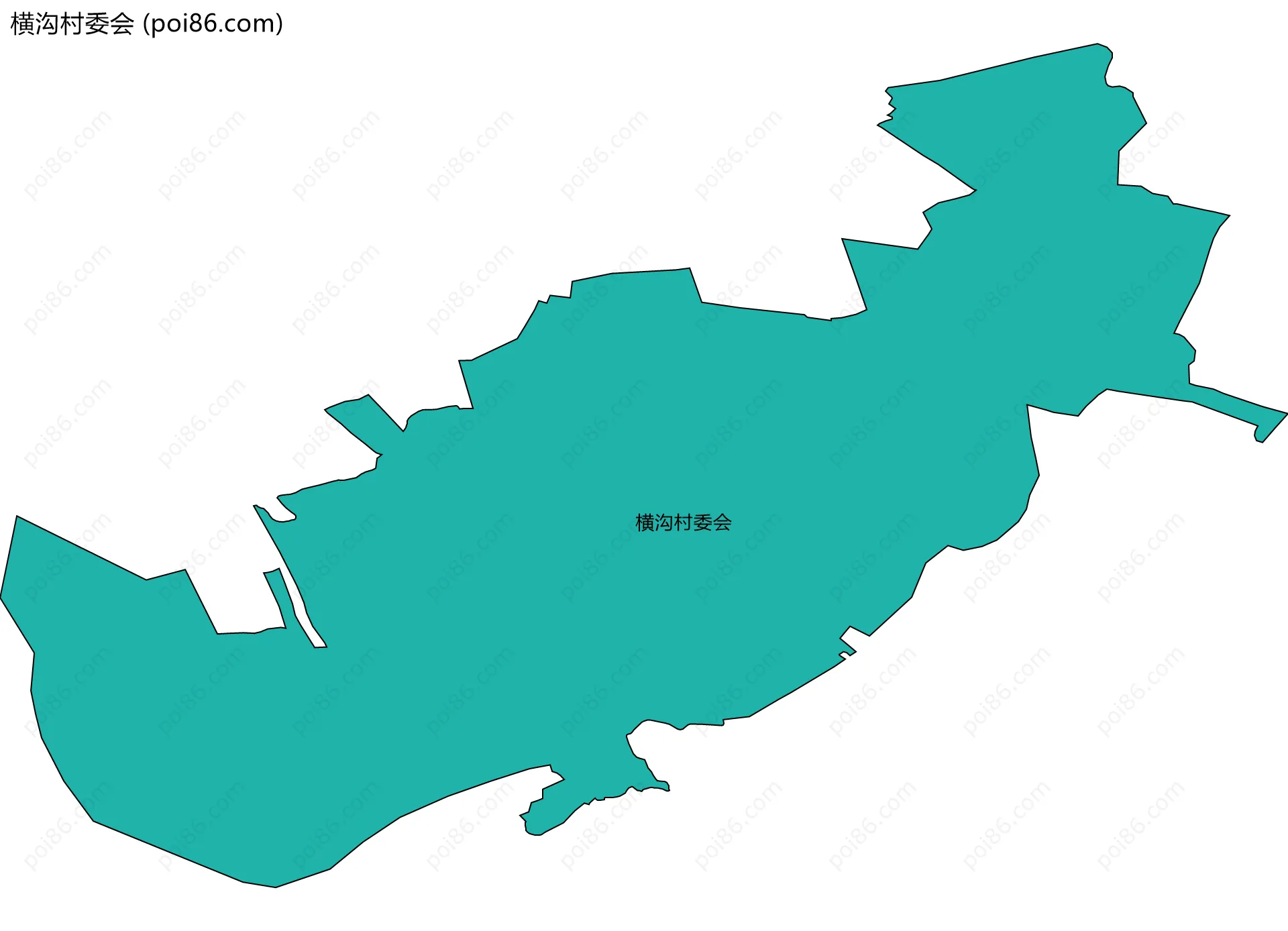 横沟村委会边界地图