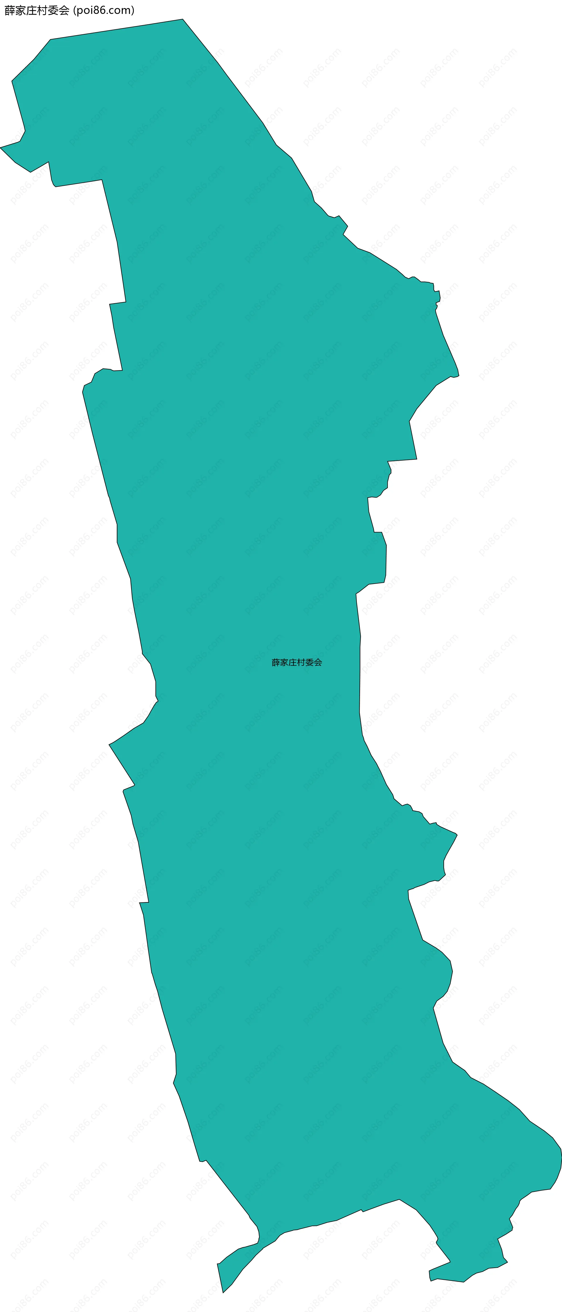 薛家庄村委会边界地图