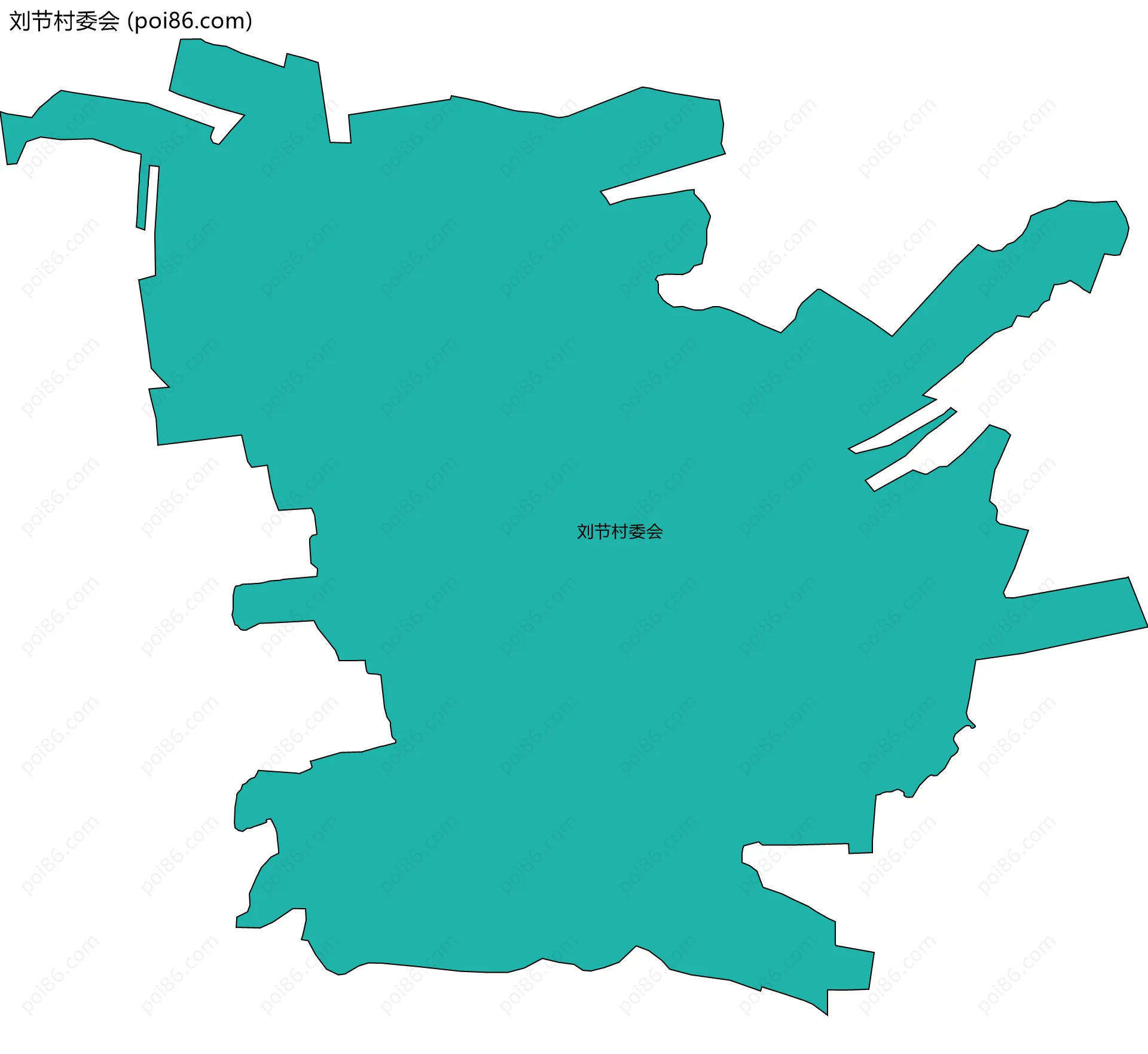刘节村委会边界地图