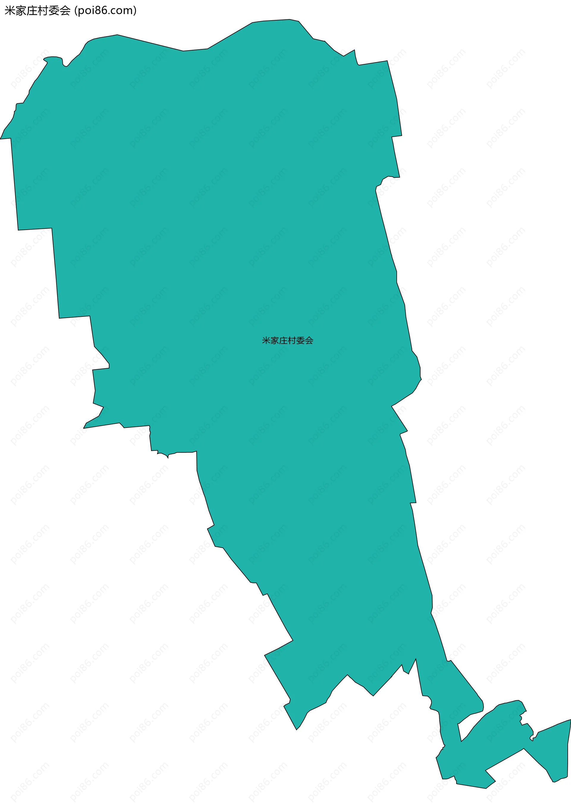米家庄村委会边界地图