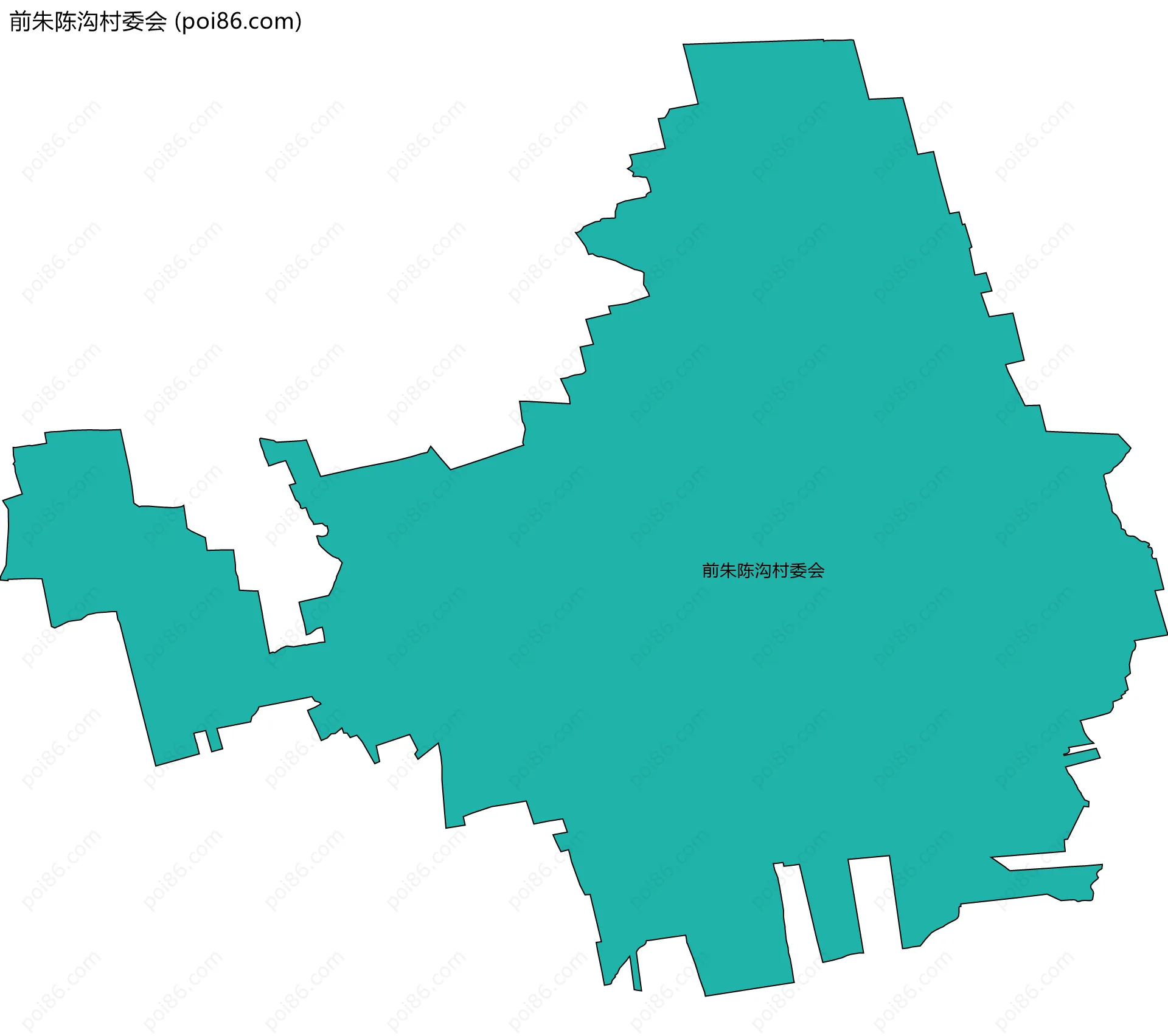 前朱陈沟村委会边界地图