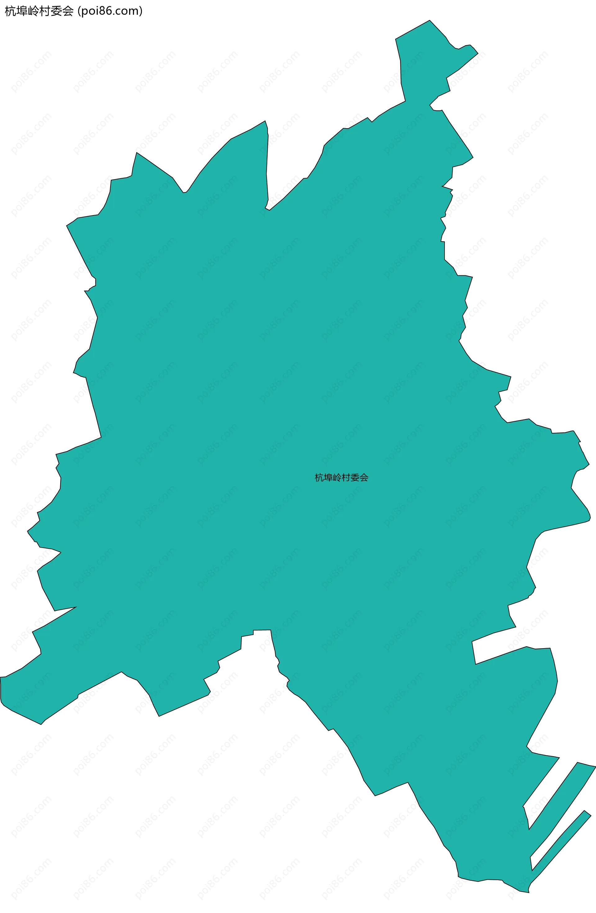 杭埠岭村委会边界地图