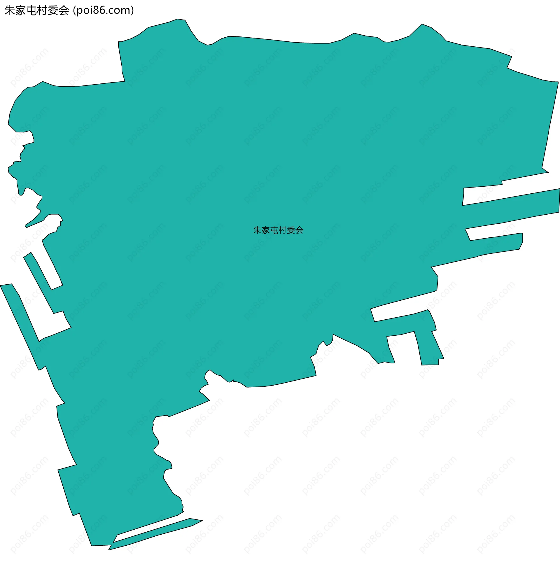 朱家屯村委会边界地图