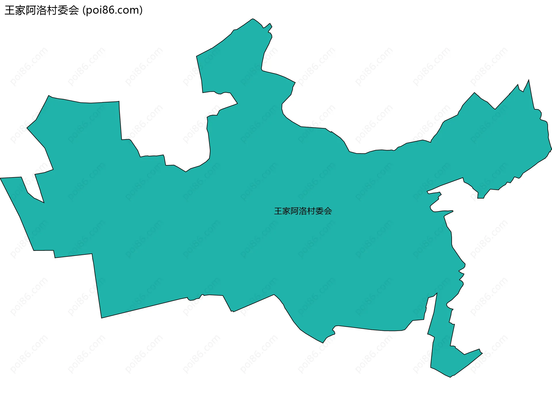 王家阿洛村委会边界地图