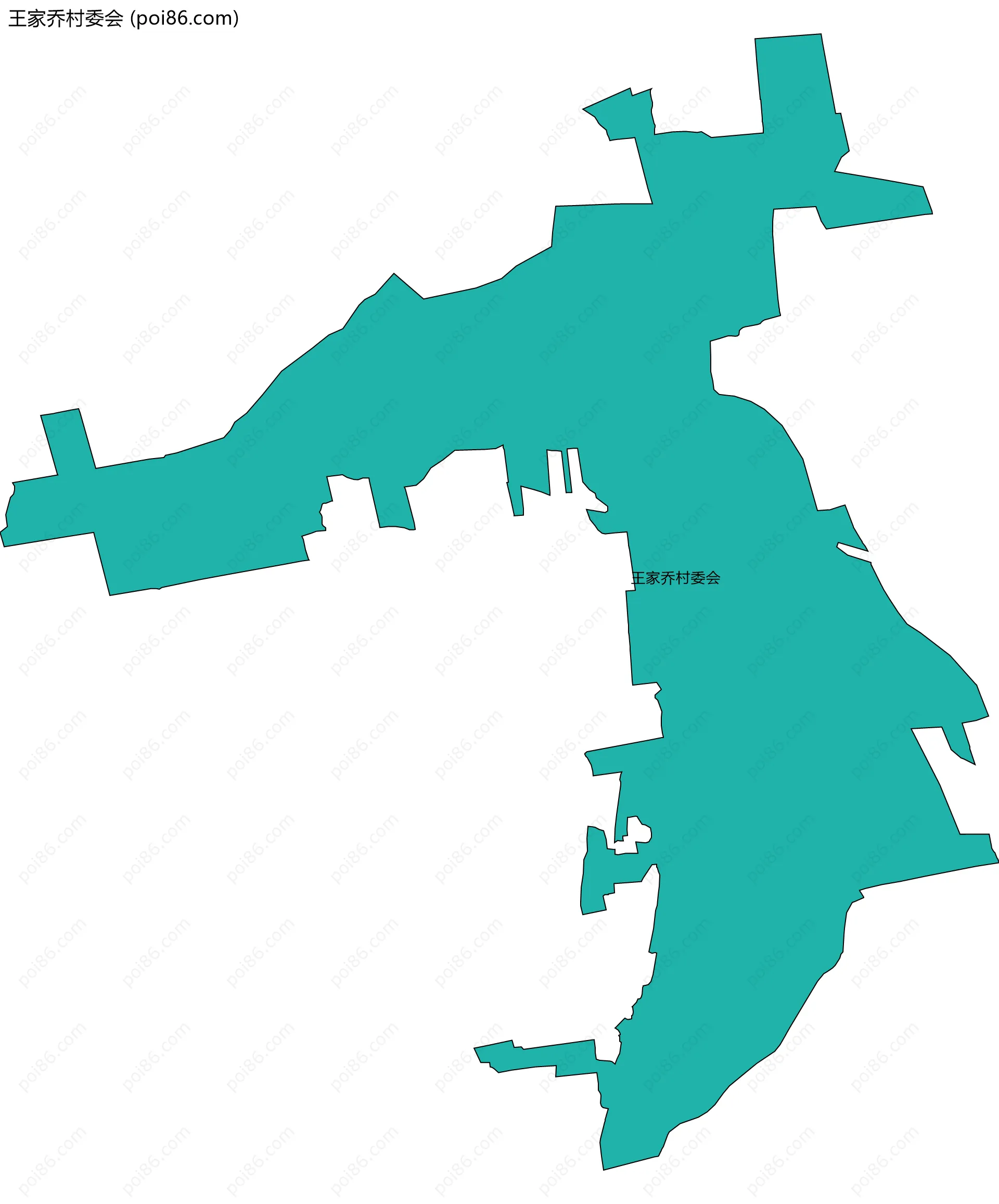 王家乔村委会边界地图