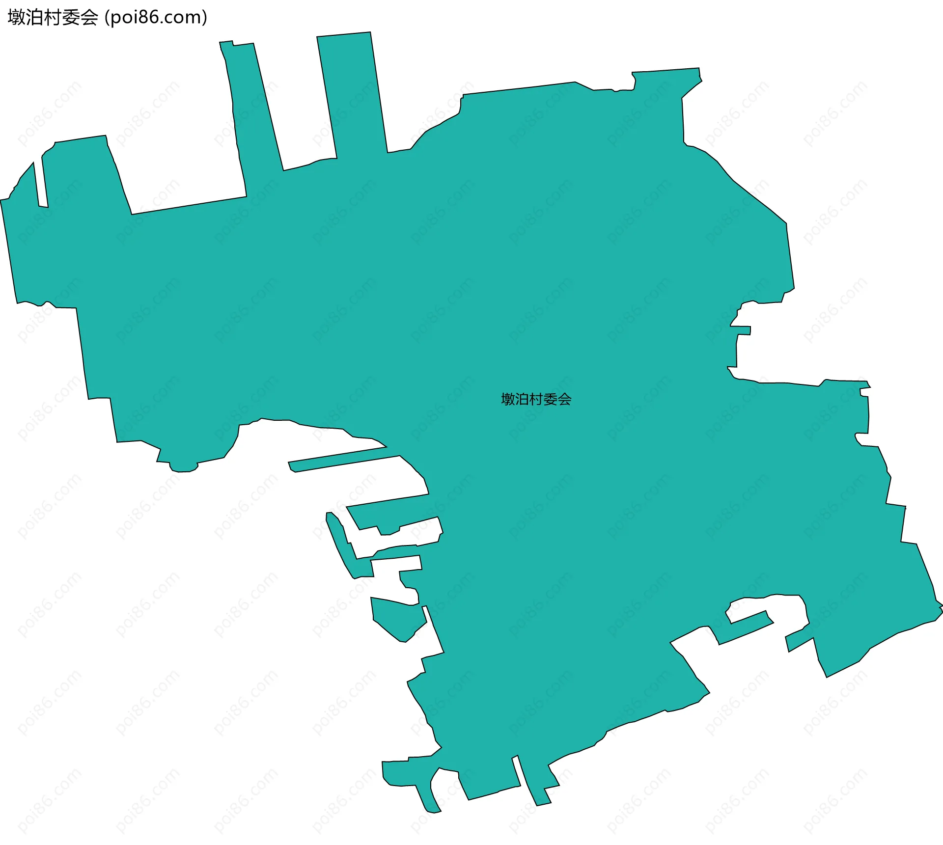 墩泊村委会边界地图