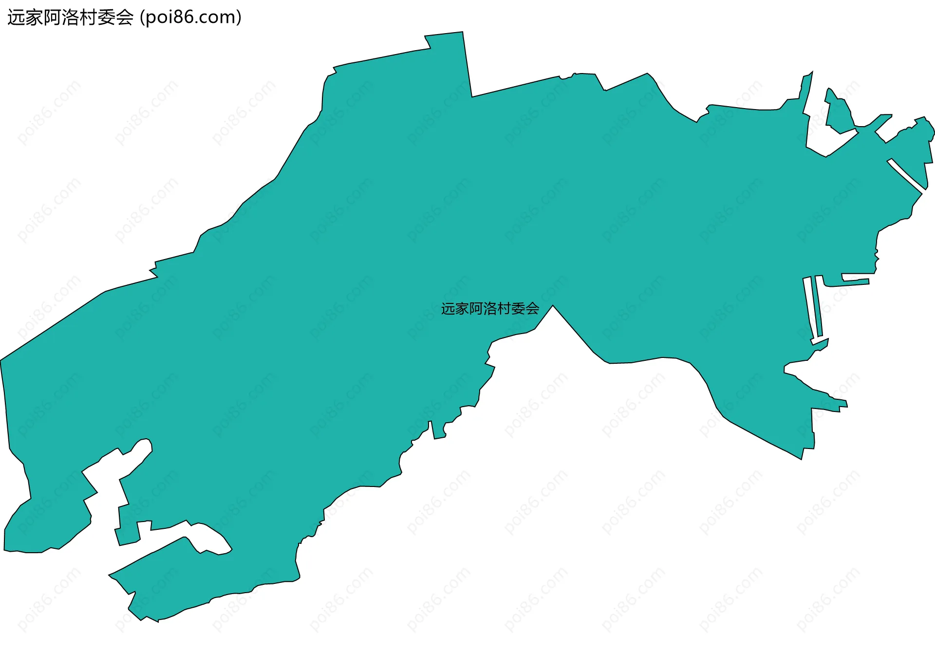 远家阿洛村委会边界地图