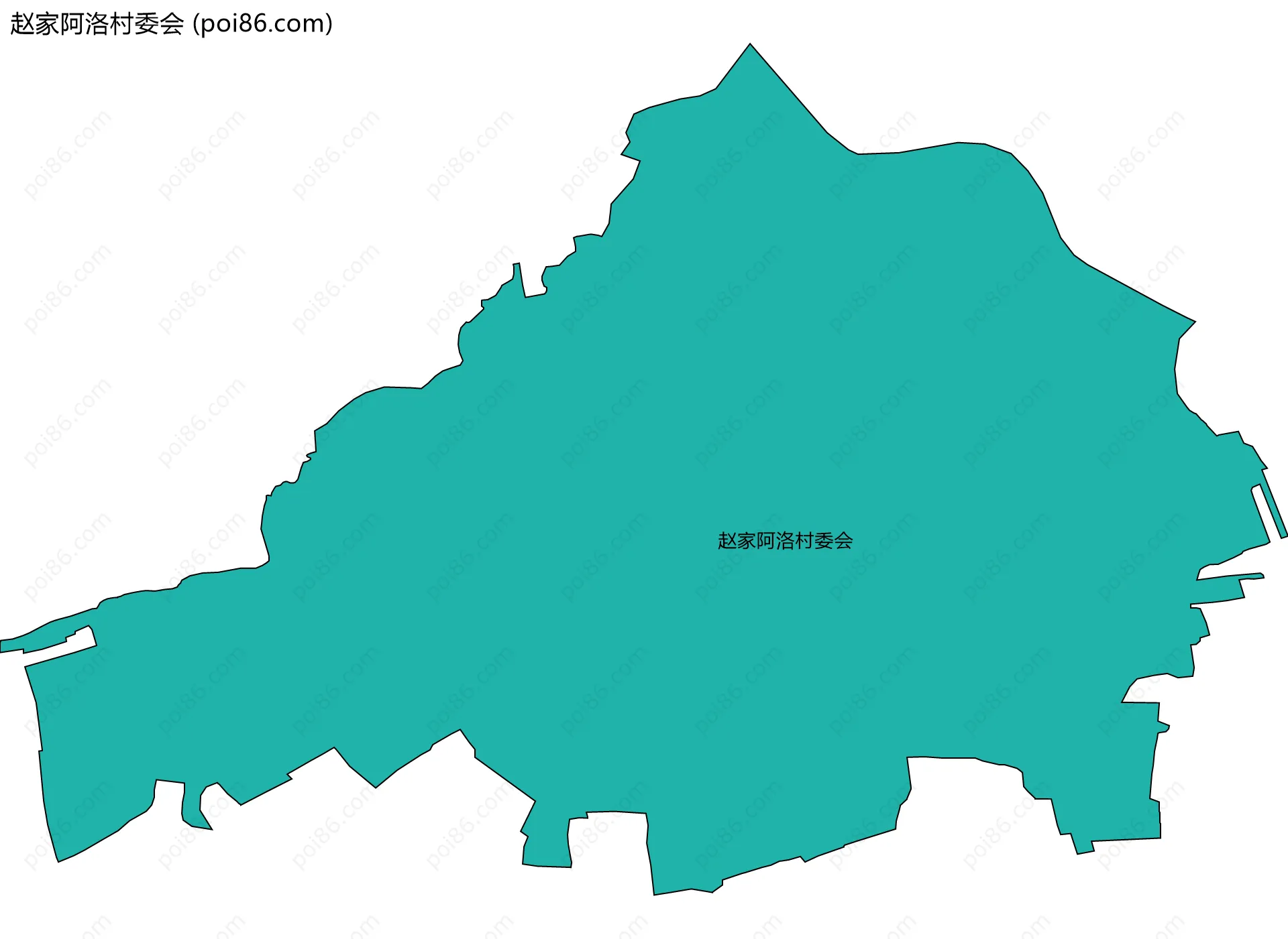 赵家阿洛村委会边界地图
